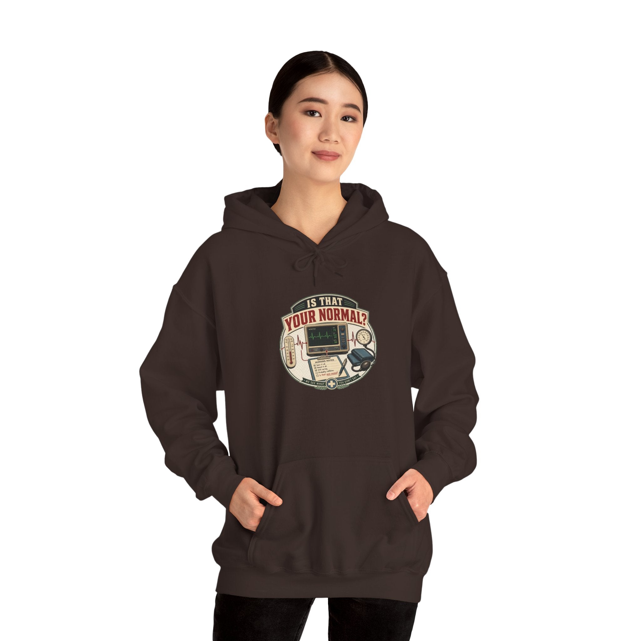 Hoodie – Retro Tech "Is That Your Normal?" Vintage Computer Graphic
