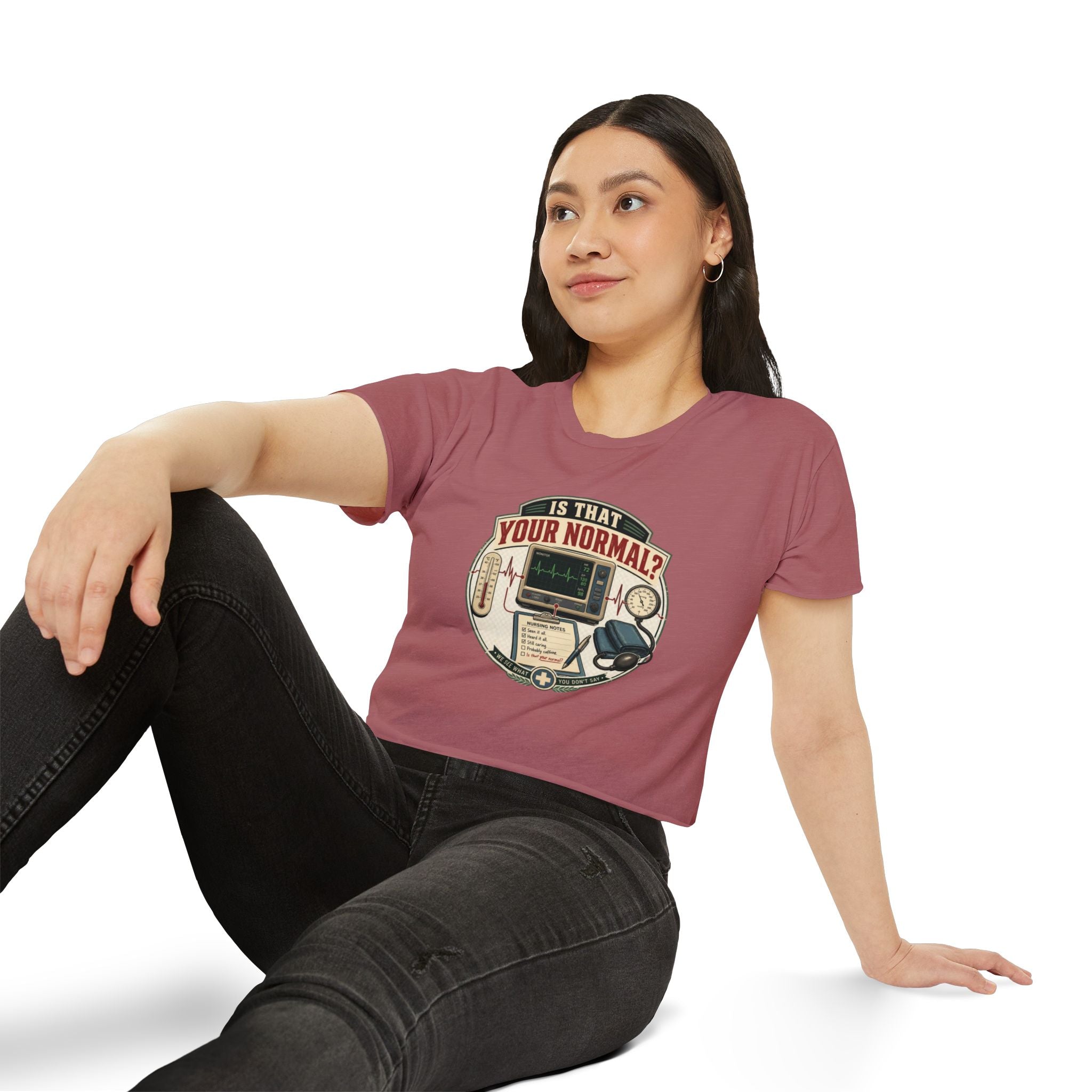 Is That Your Normal? Medical Monitor Graphic Crop Top