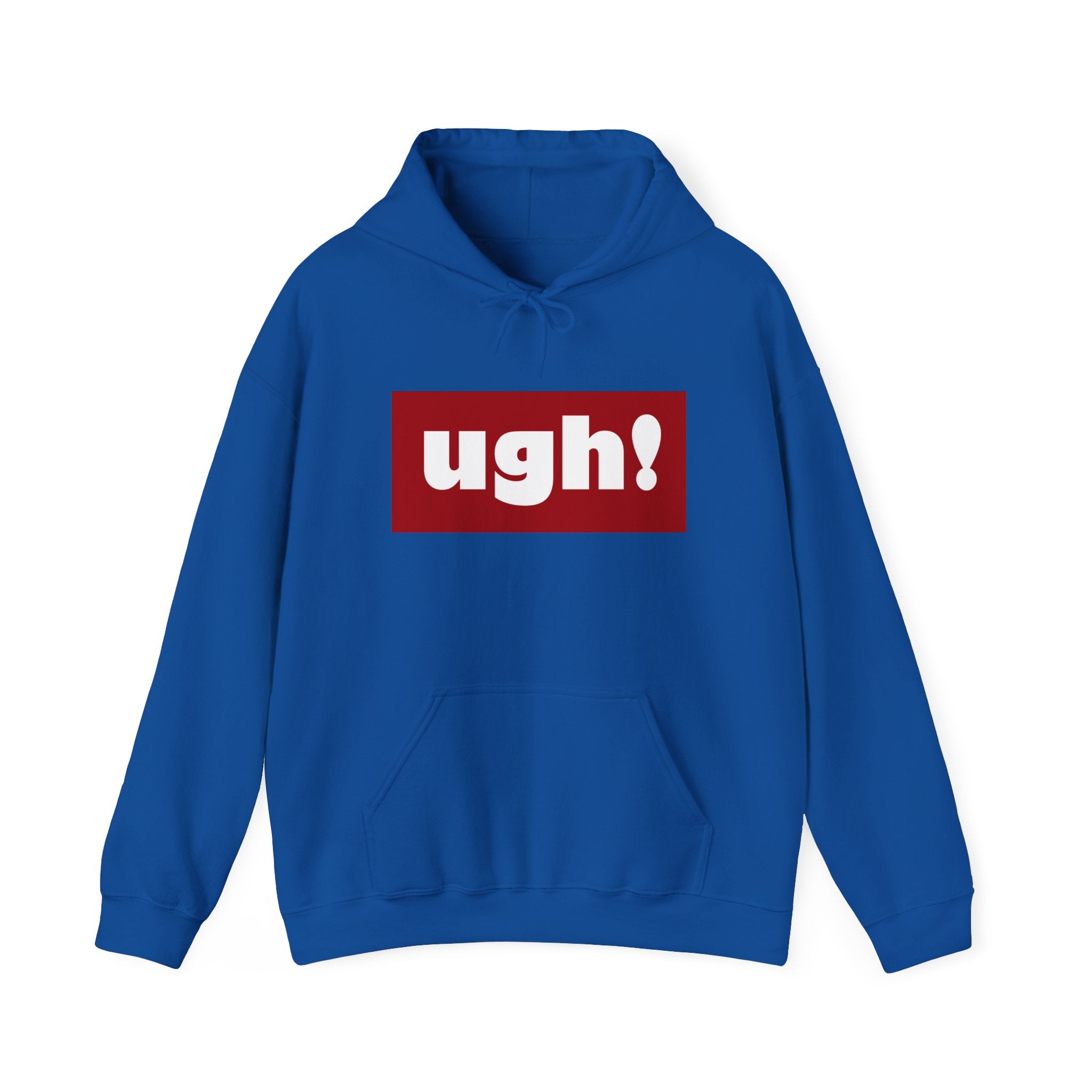 Ugh! Graphic Hoodie — Funny Minimalist Box Logo Pullover