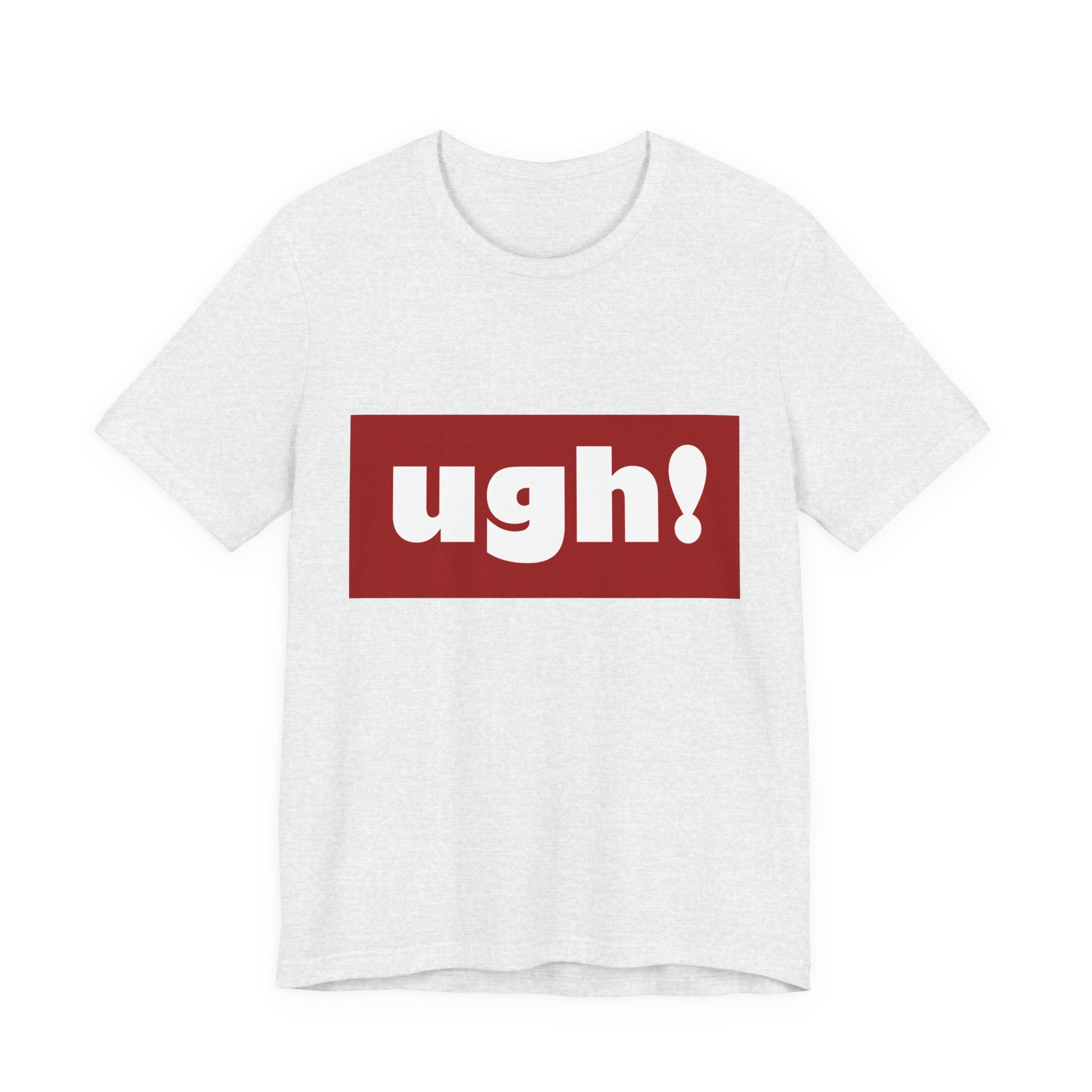 Ugh! Graphic Tee — Red Block Statement T-Shirt