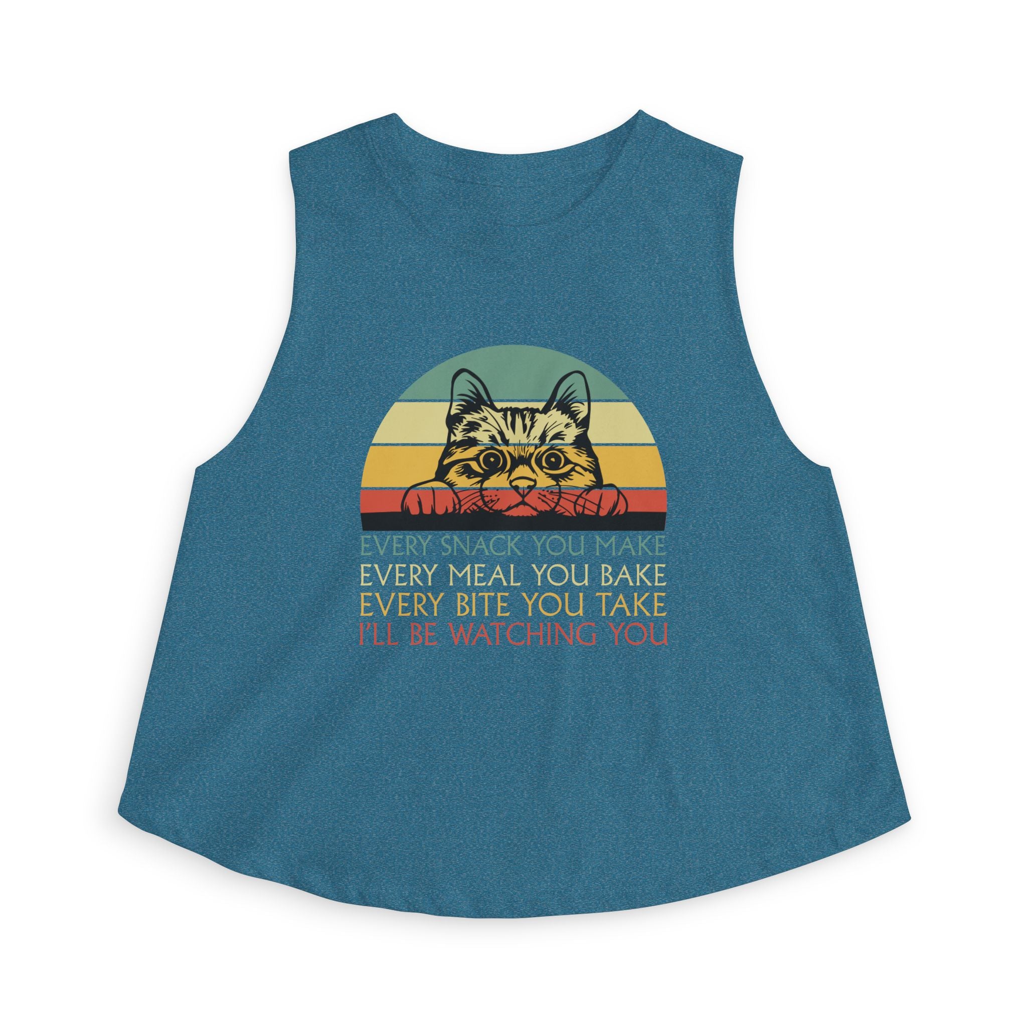 Cat Snack Watch Crop Top — "Every Snack You Make... I'll Be Watching You"