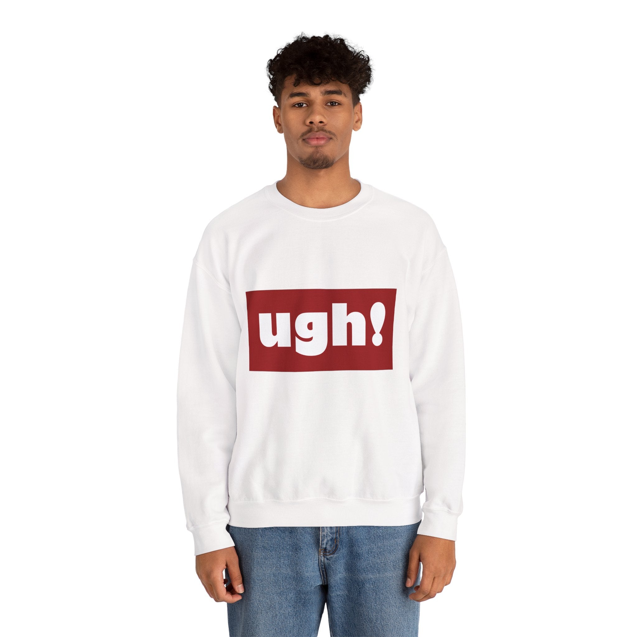 Ugh! Graphic Crewneck Sweatshirt – Casual Statement Pullover