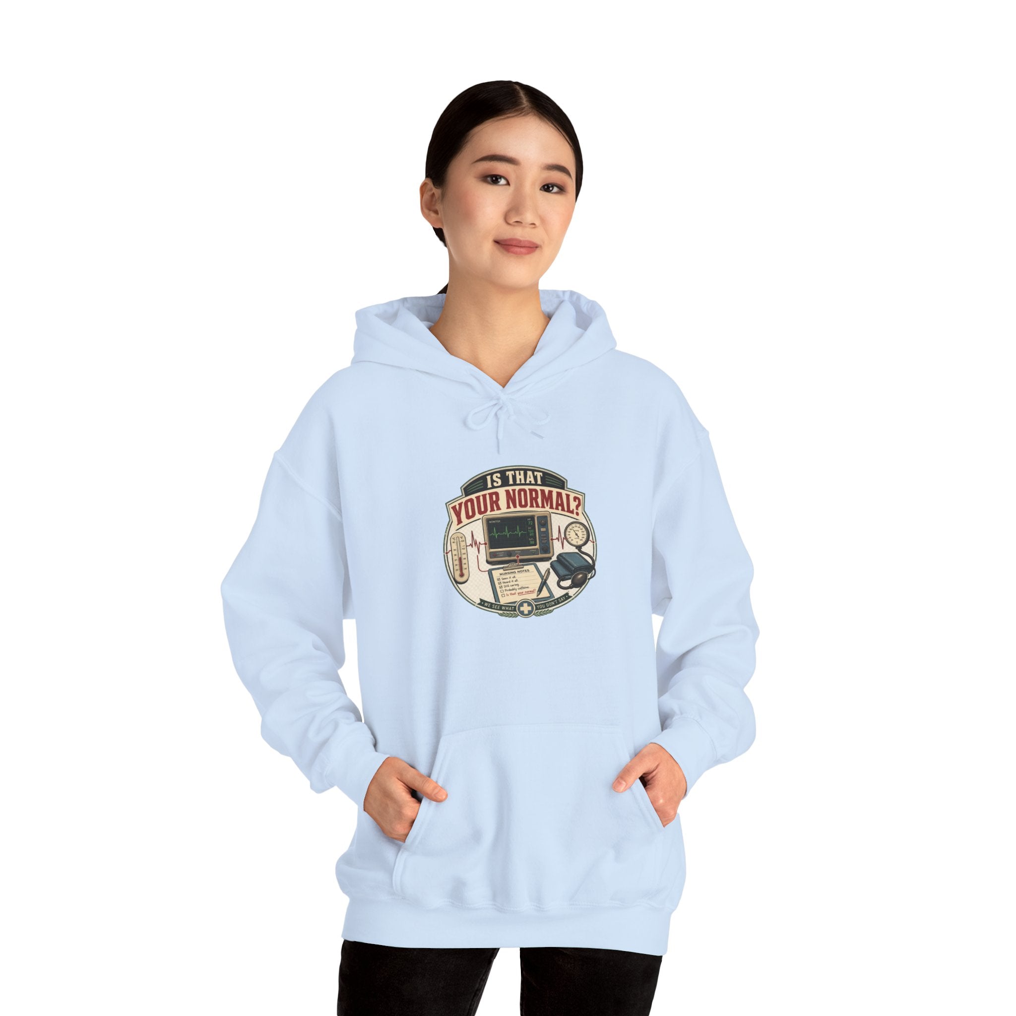 Hoodie – Retro Tech "Is That Your Normal?" Vintage Computer Graphic