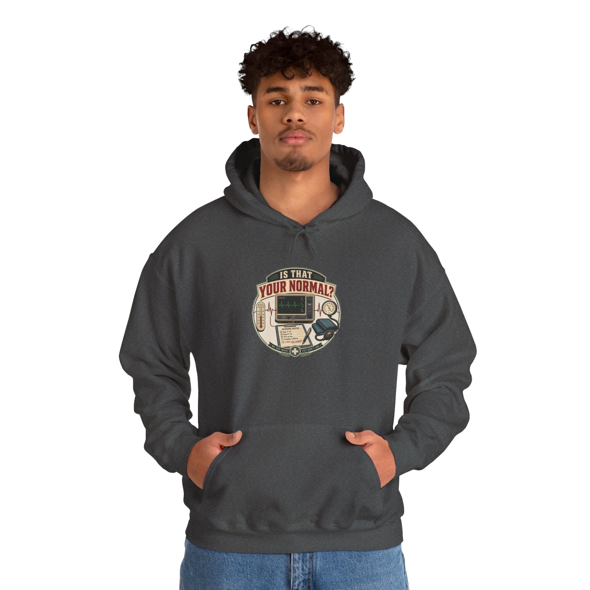 Hoodie – Retro Tech "Is That Your Normal?" Vintage Computer Graphic