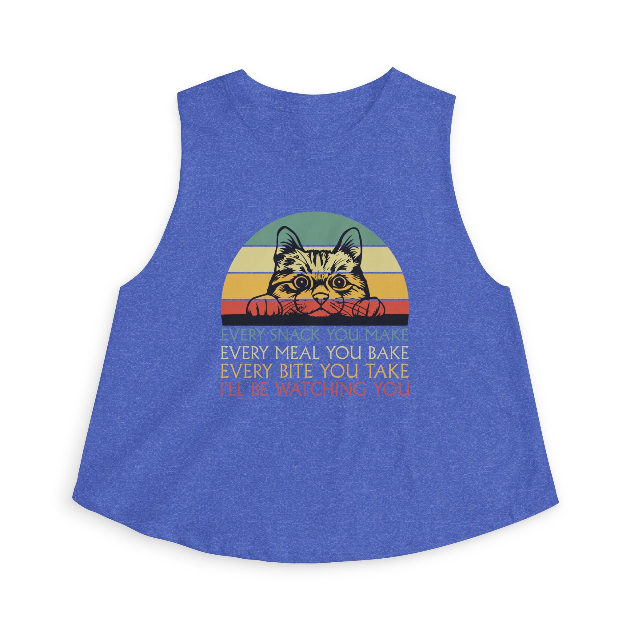 Cat Snack Watch Crop Top — "Every Snack You Make... I'll Be Watching You"