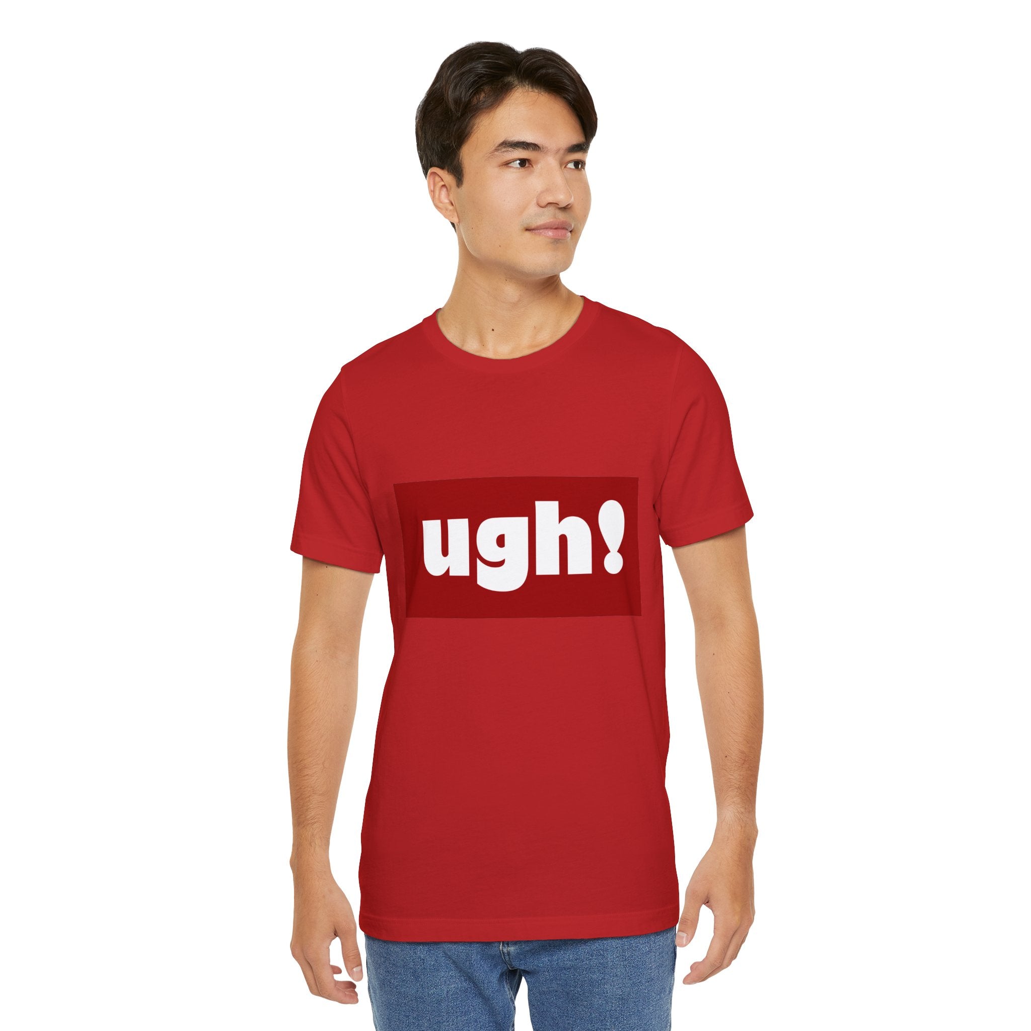 Ugh! Graphic Tee — Red Block Statement T-Shirt
