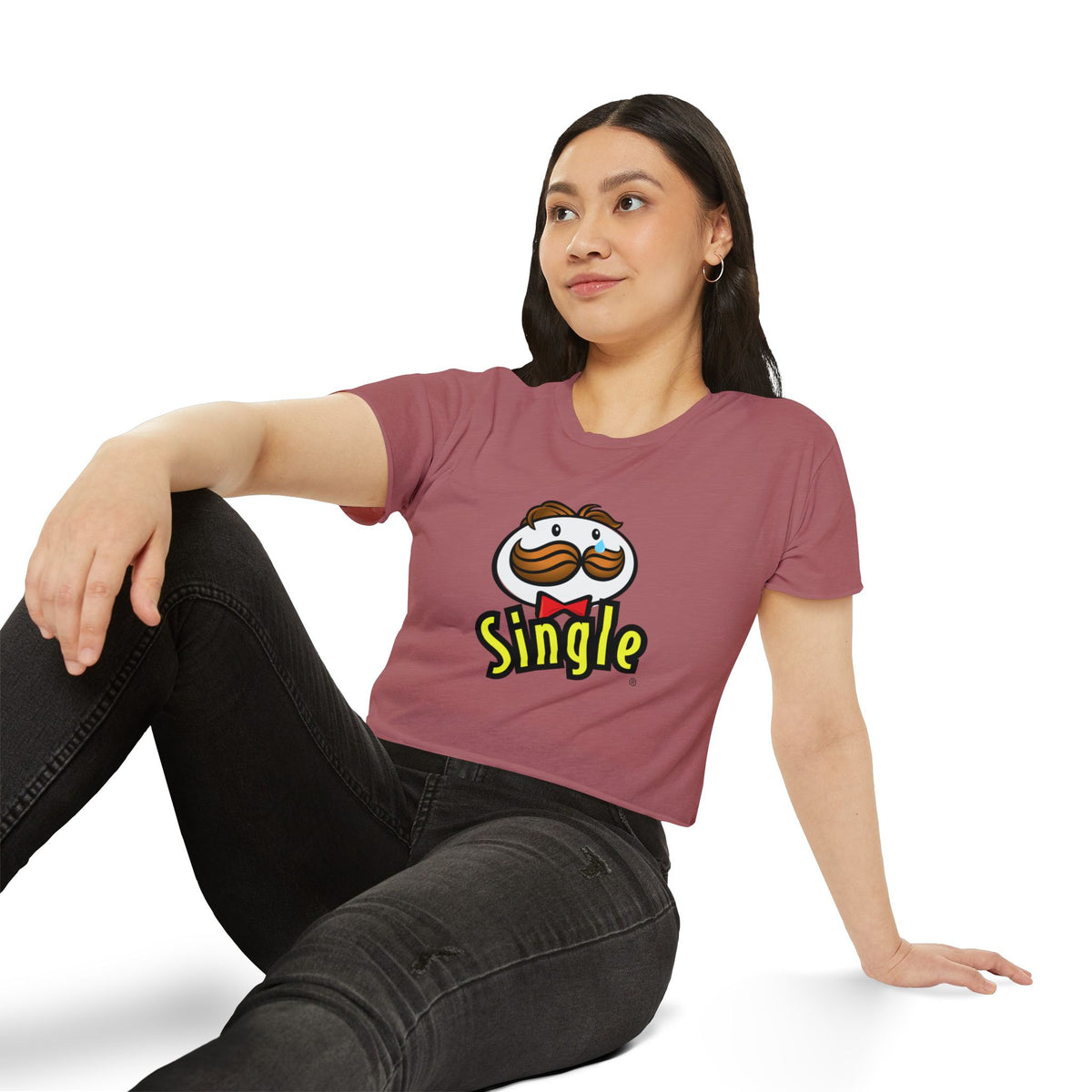 Single Pringles-Inspired Crop Top — Women's Festival Graphic Tee