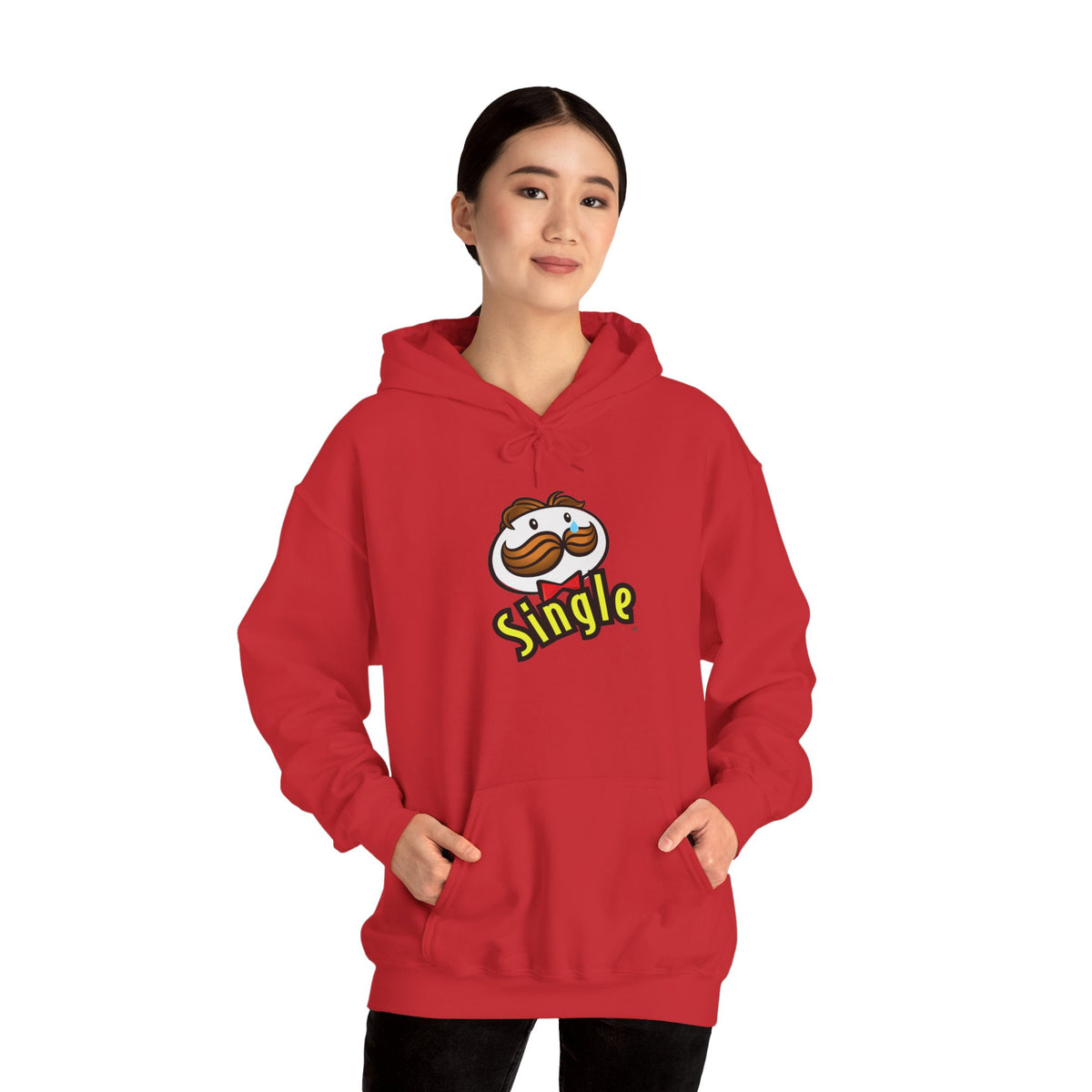 Single Pringles Mascot Hoodie — Funny Single Graphic Pullover