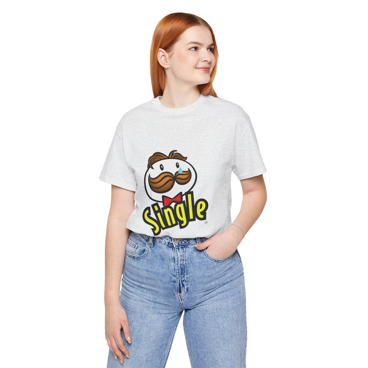 Single Pringles-Inspired Graphic Tee — Funny Single Status T-Shirt