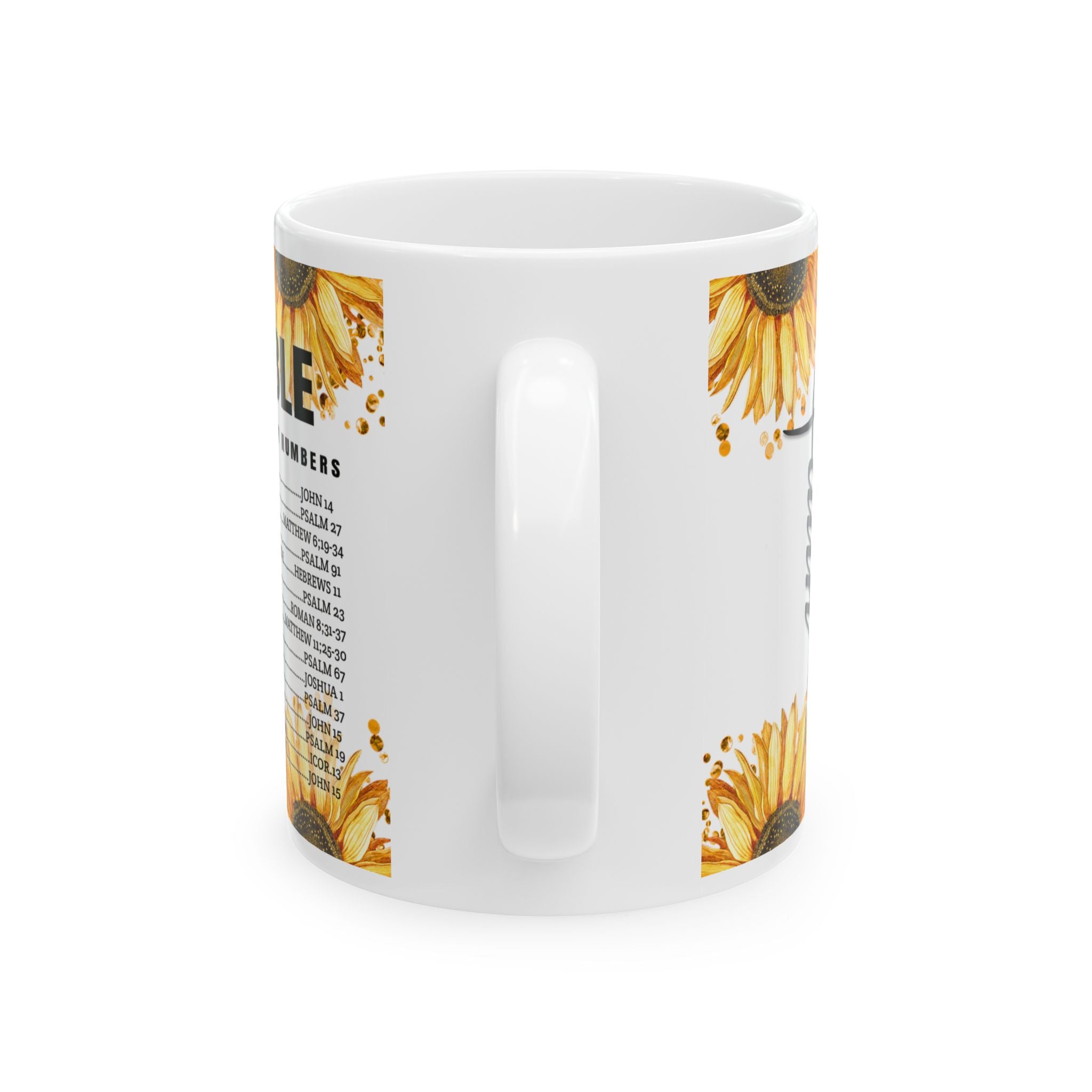 Personalized Sunflower Ceramic Mug – Custom Name Coffee Cup, Floral Gift, 11oz & 15oz