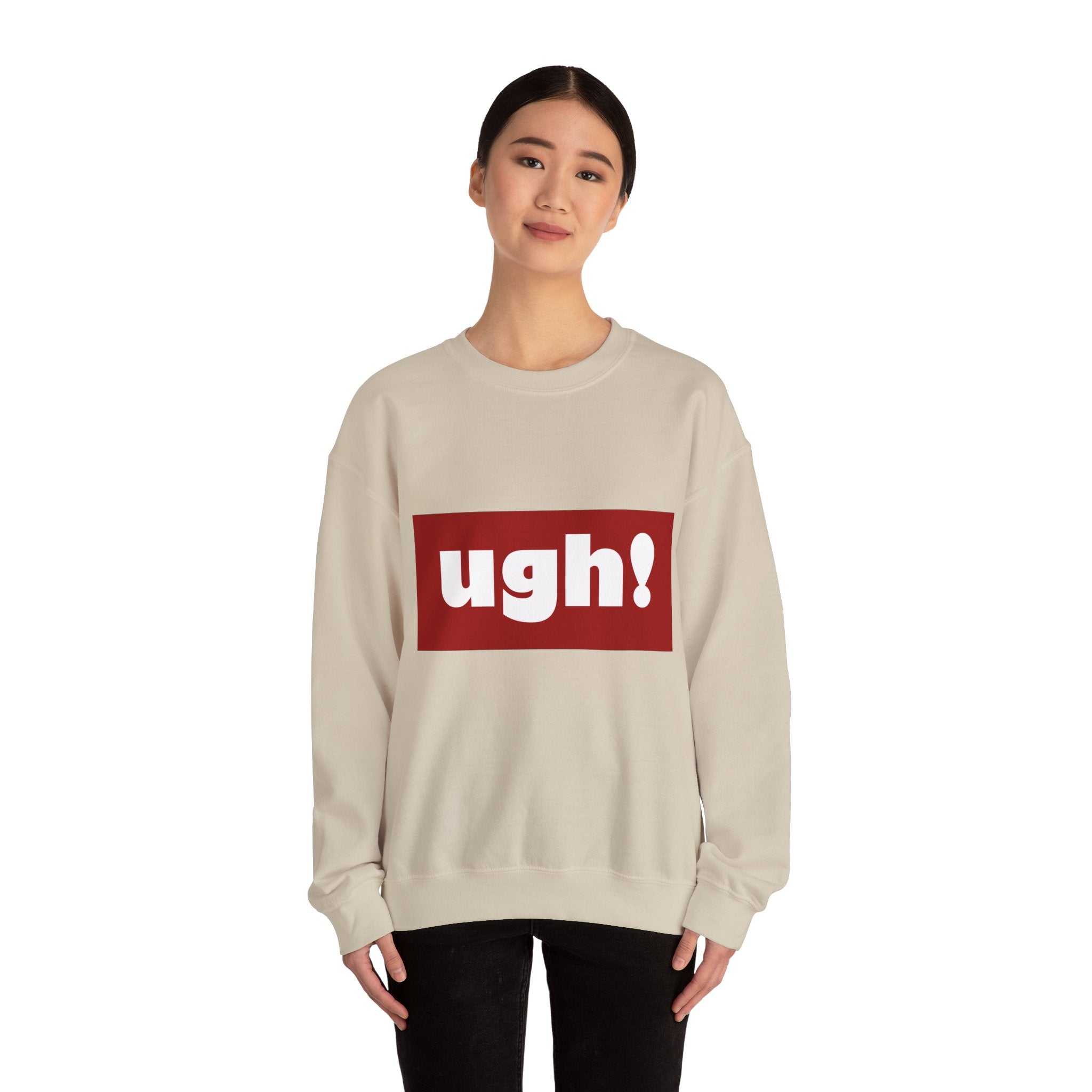 Ugh! Graphic Crewneck Sweatshirt – Casual Statement Pullover