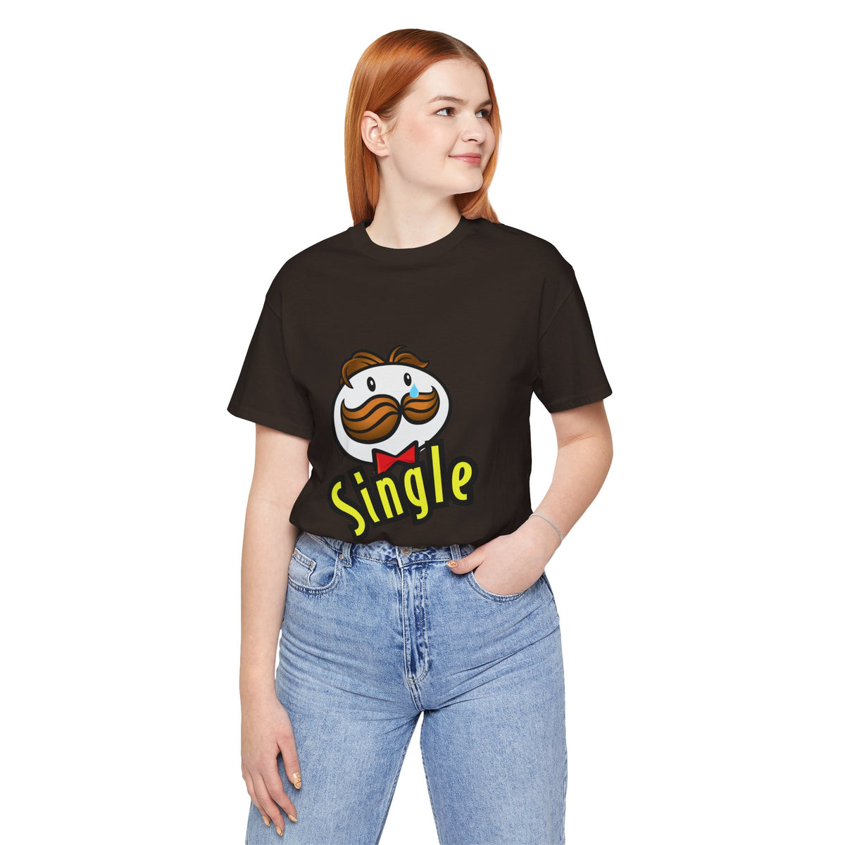 Single Pringles-Inspired Graphic Tee — Funny Single Status T-Shirt