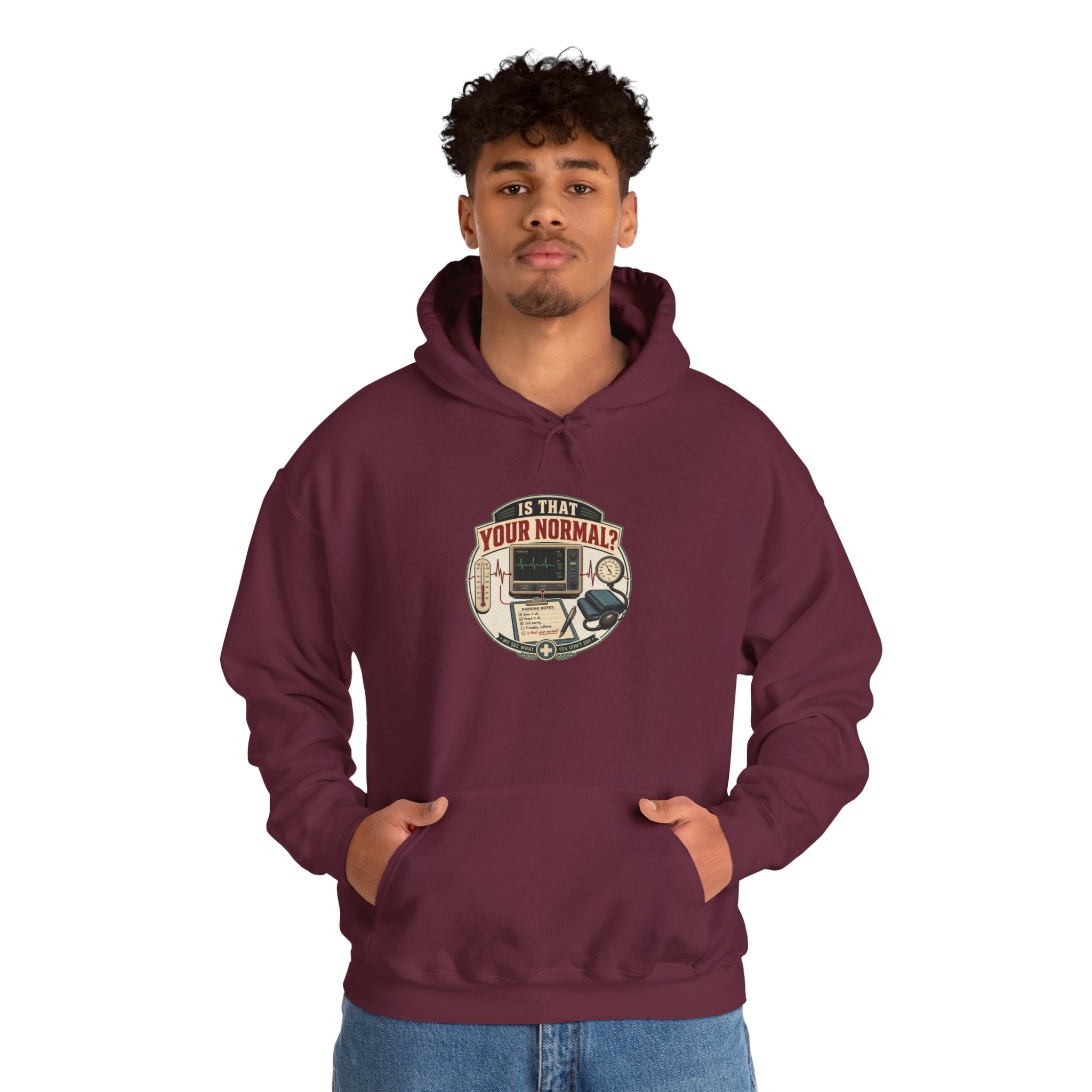 Hoodie – Retro Tech "Is That Your Normal?" Vintage Computer Graphic