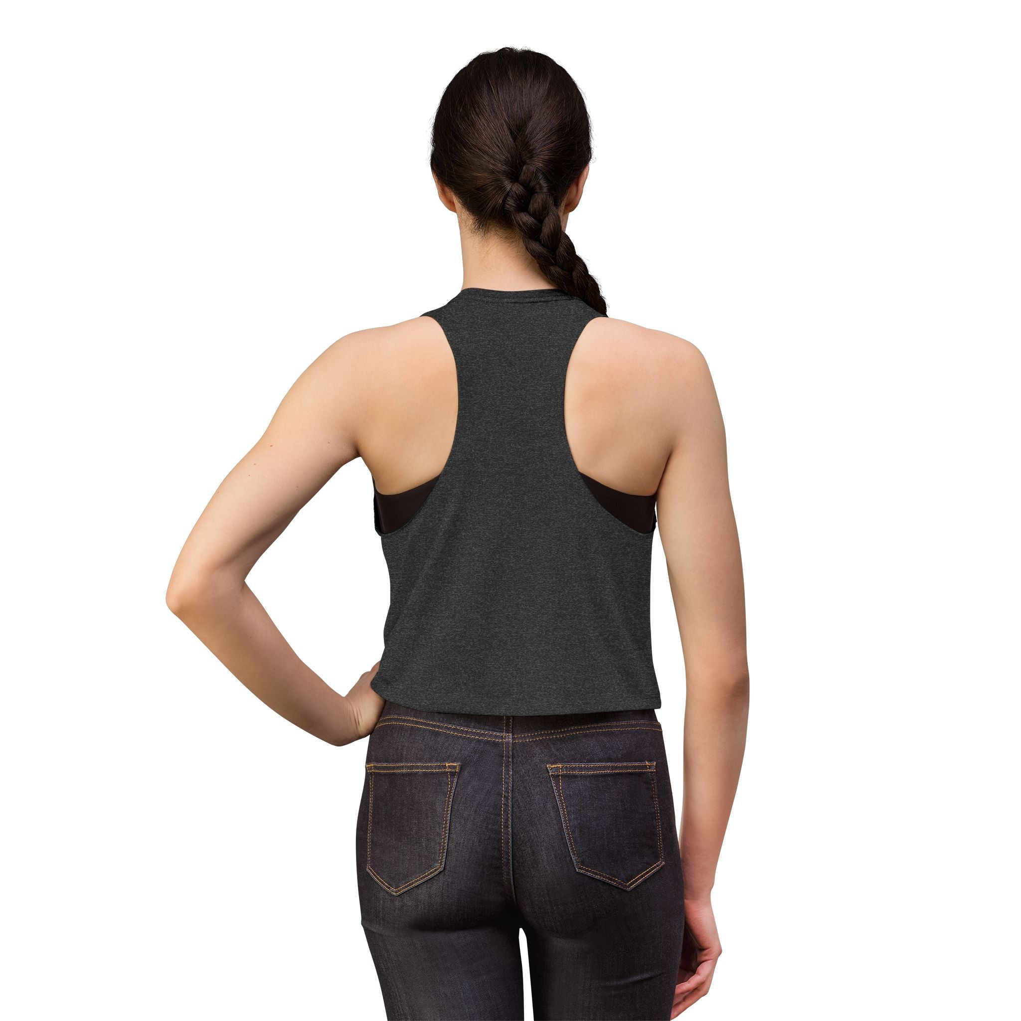 "ugh!" Box Logo Crop Top — Women's Casual Graphic Tank