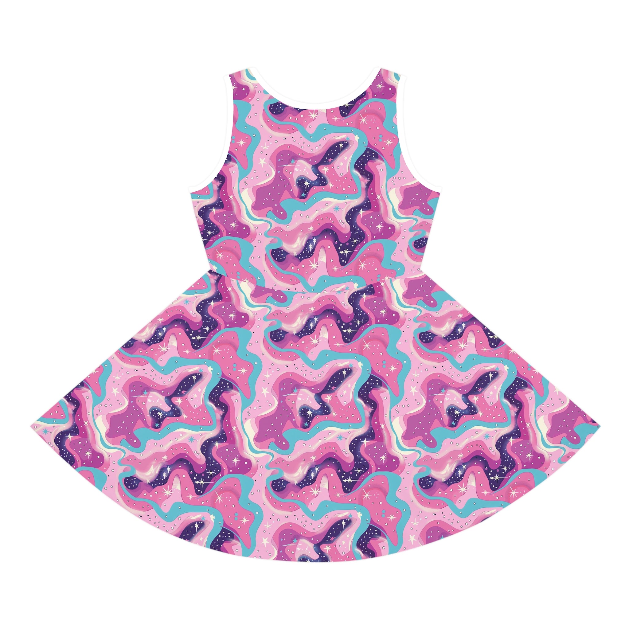 Cosmic Pastel Girls' Sleeveless Sundress