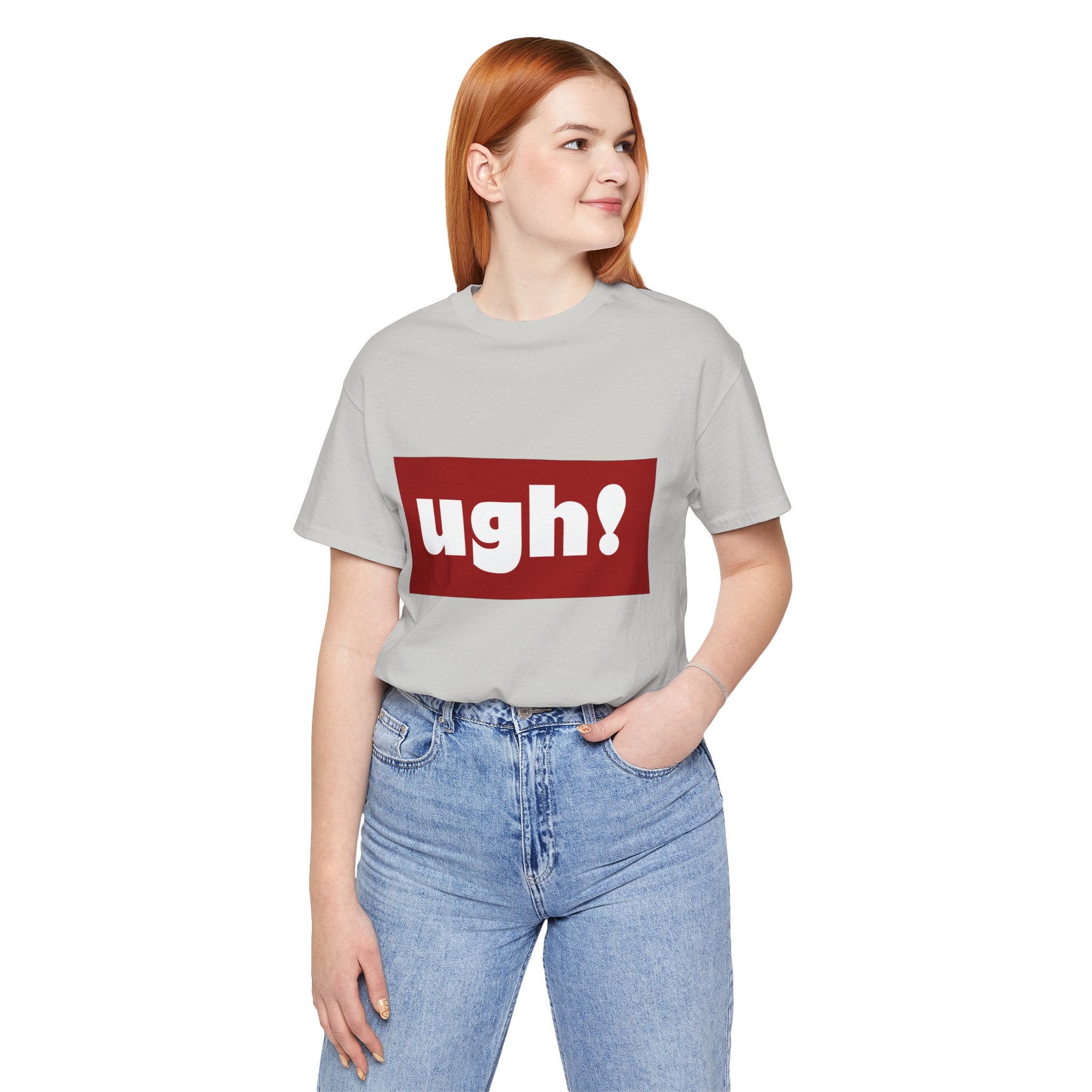 Ugh! Graphic Tee — Red Block Statement T-Shirt