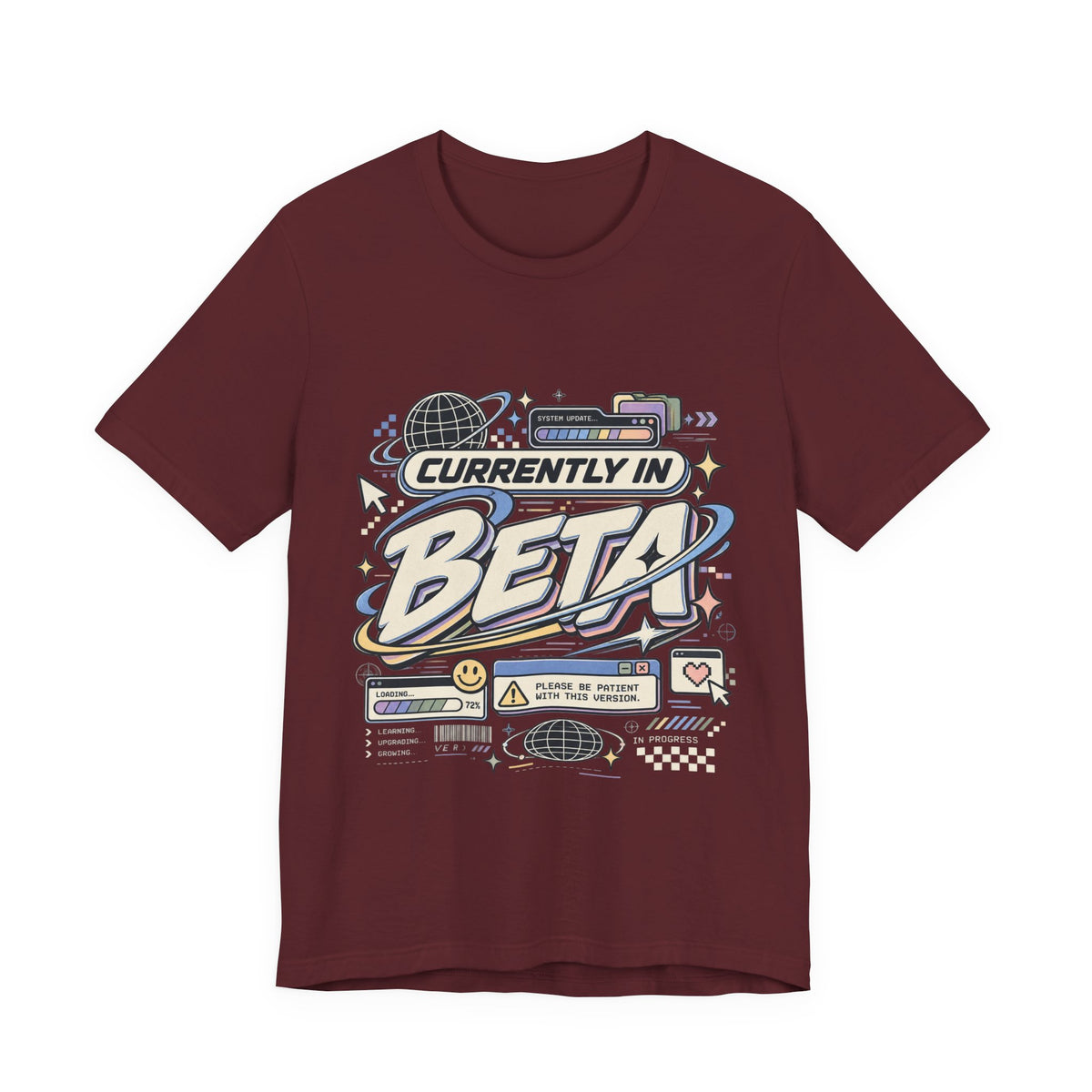 Currently in Beta T-Shirt — Retro Tech Graphic Tee