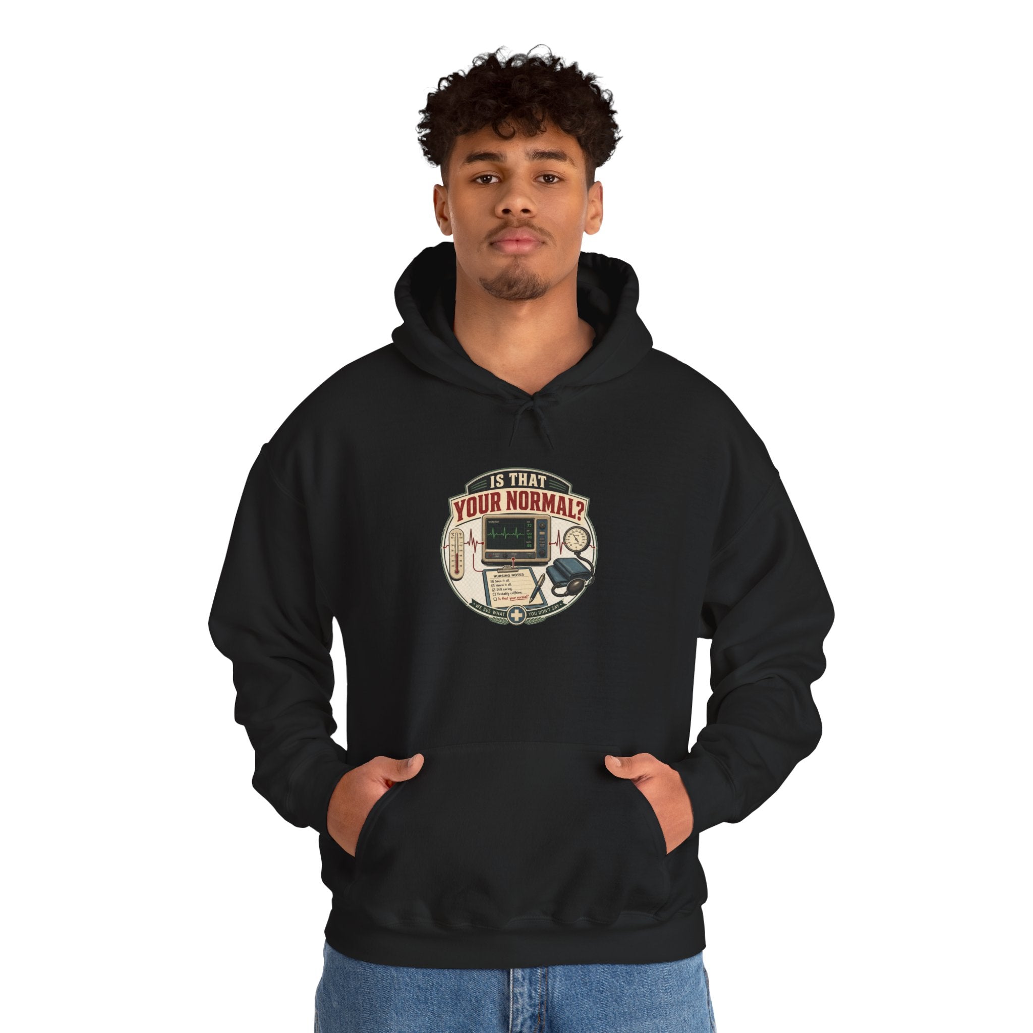 Hoodie – Retro Tech "Is That Your Normal?" Vintage Computer Graphic