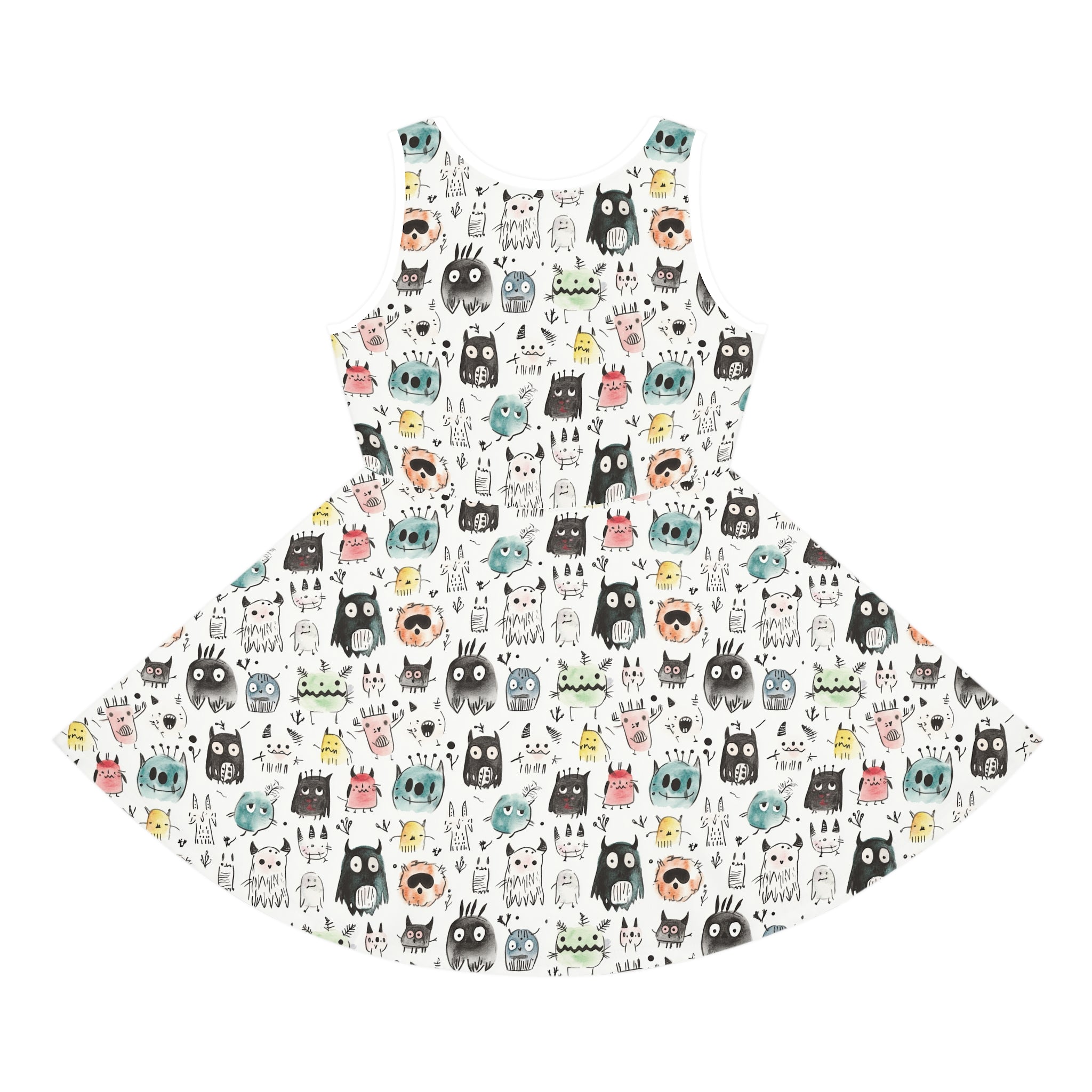 Doodle Monster Girls' Sleeveless Sundress