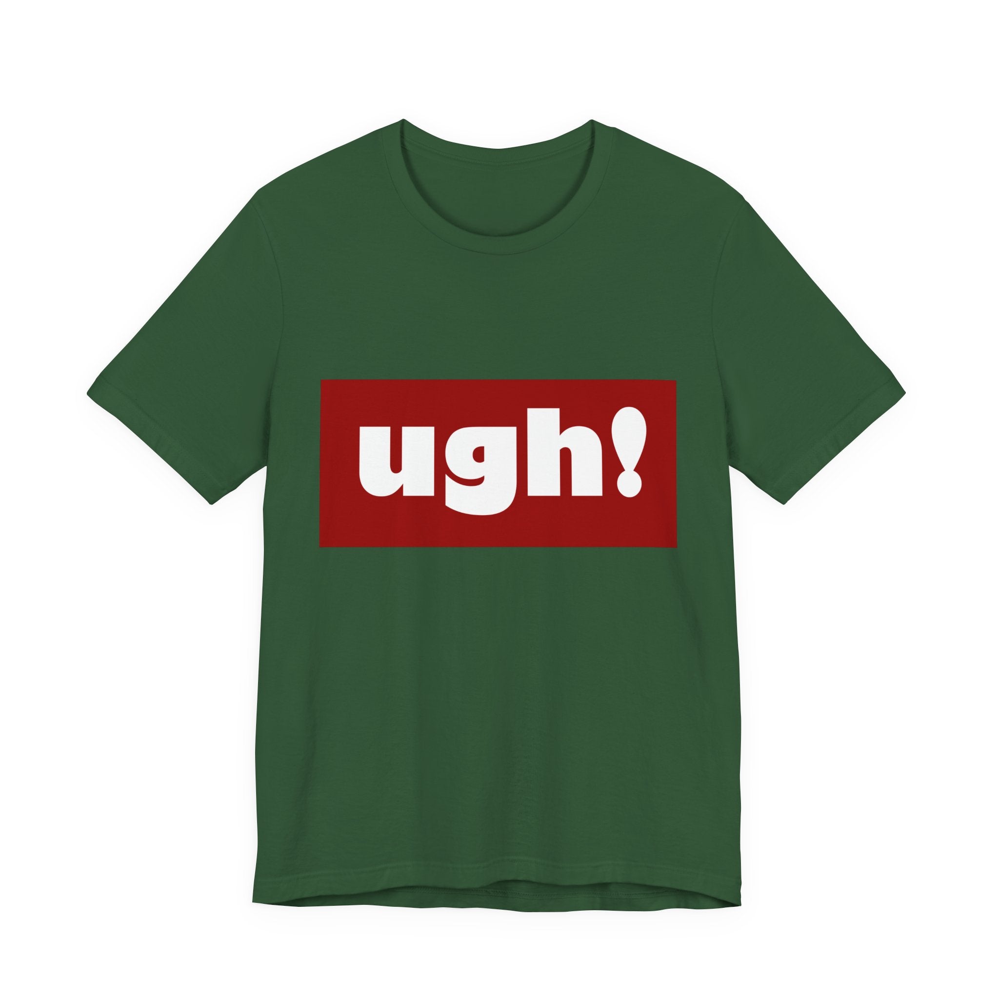 Ugh! Graphic Tee — Red Block Statement T-Shirt