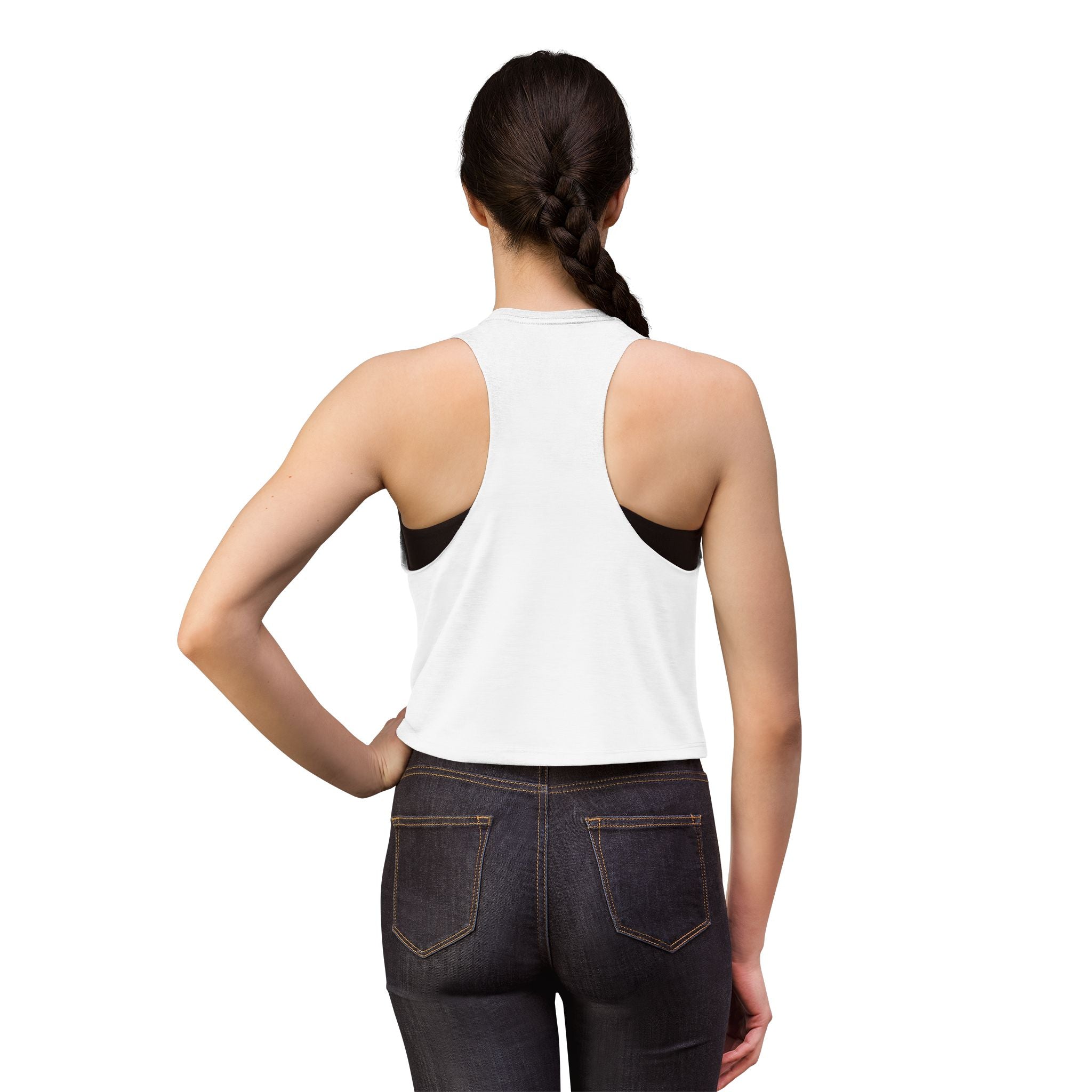 "ugh!" Box Logo Crop Top — Women's Casual Graphic Tank