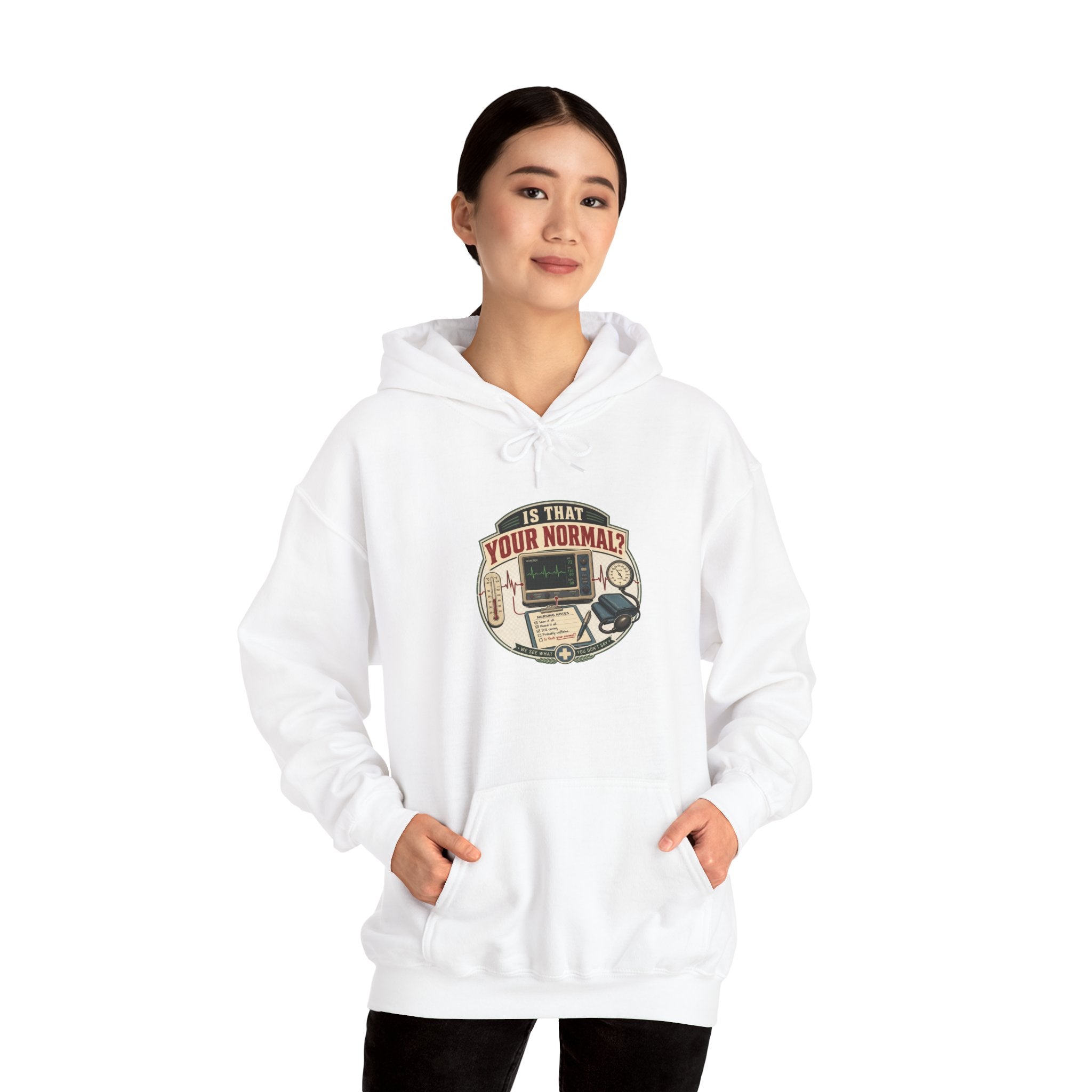 Hoodie – Retro Tech "Is That Your Normal?" Vintage Computer Graphic