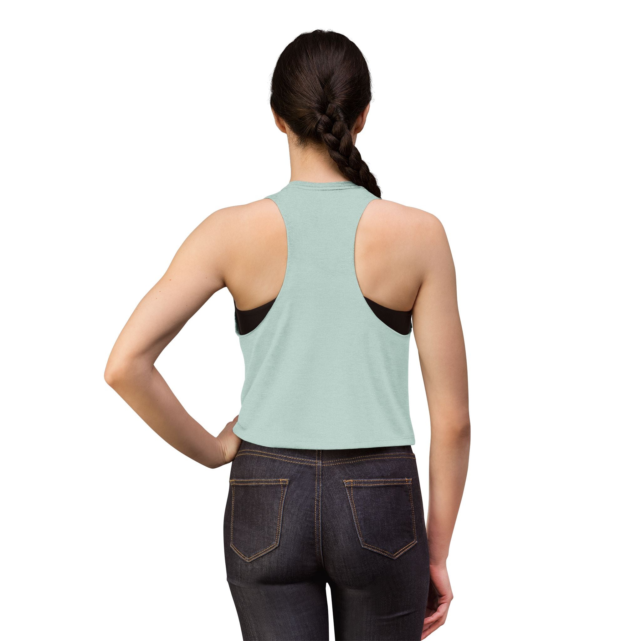 "ugh!" Box Logo Crop Top — Women's Casual Graphic Tank