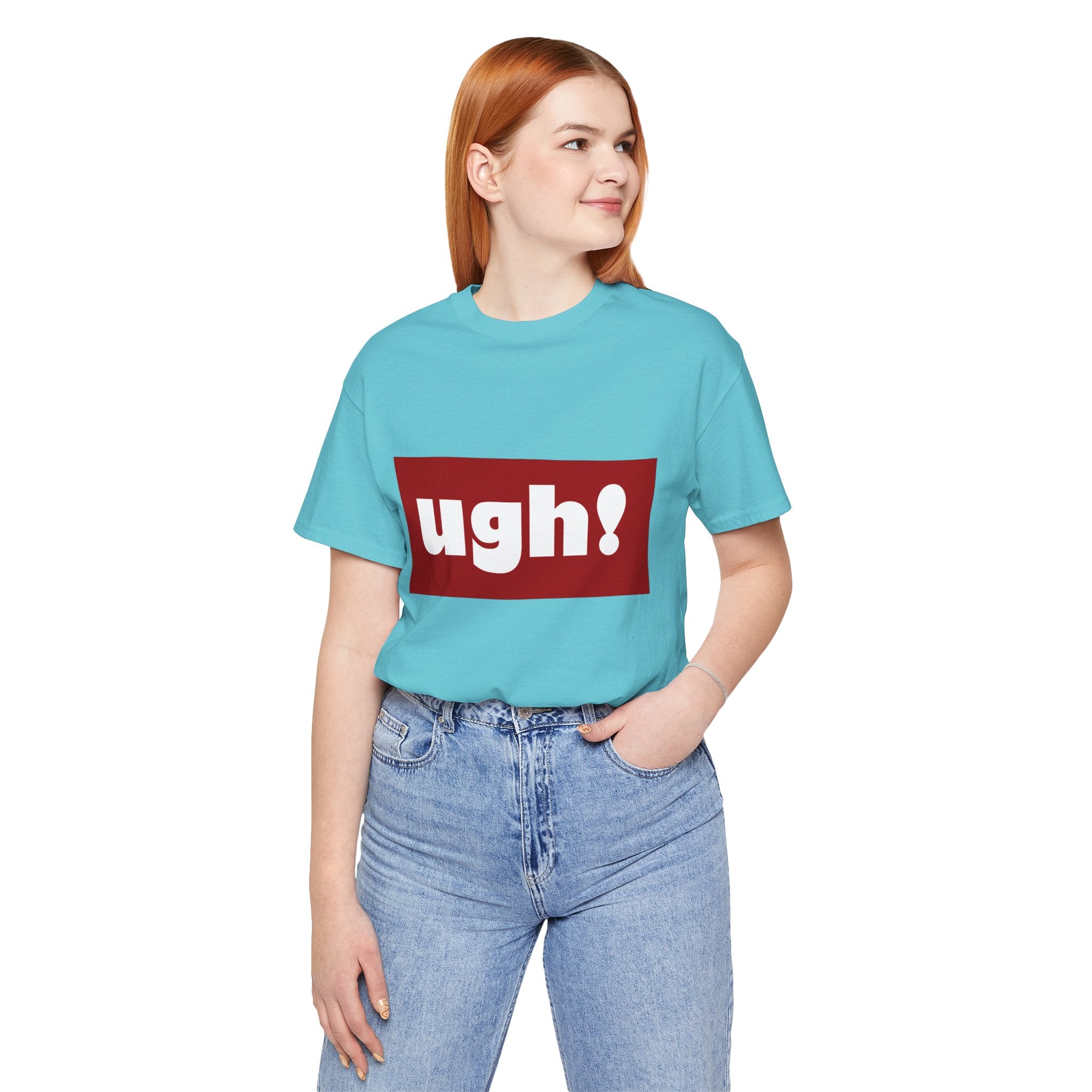 Ugh! Graphic Tee — Red Block Statement T-Shirt