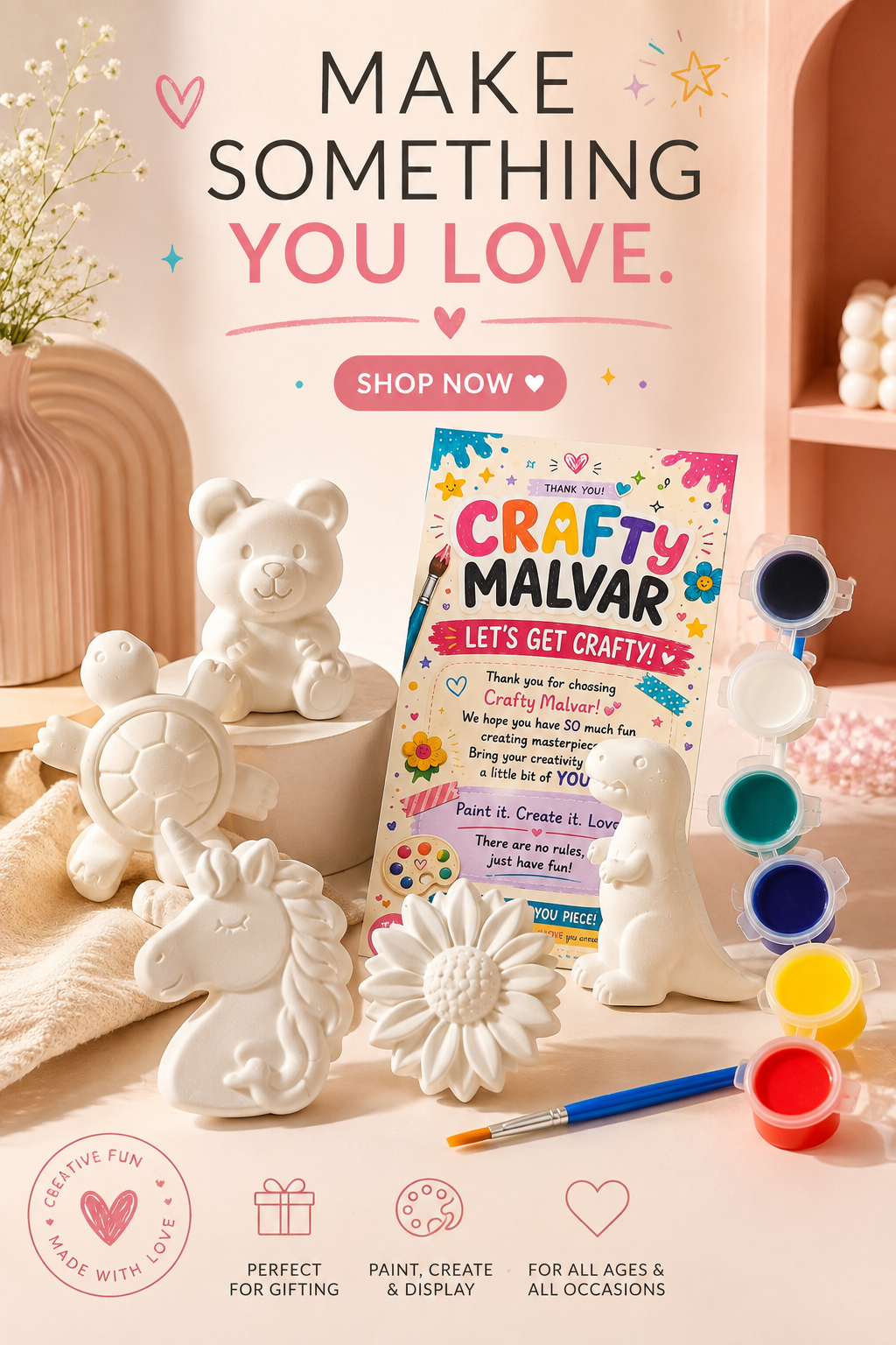 Plaster Paint & Create Kit | Paint Your Own Plaster Craft Set for All Ages