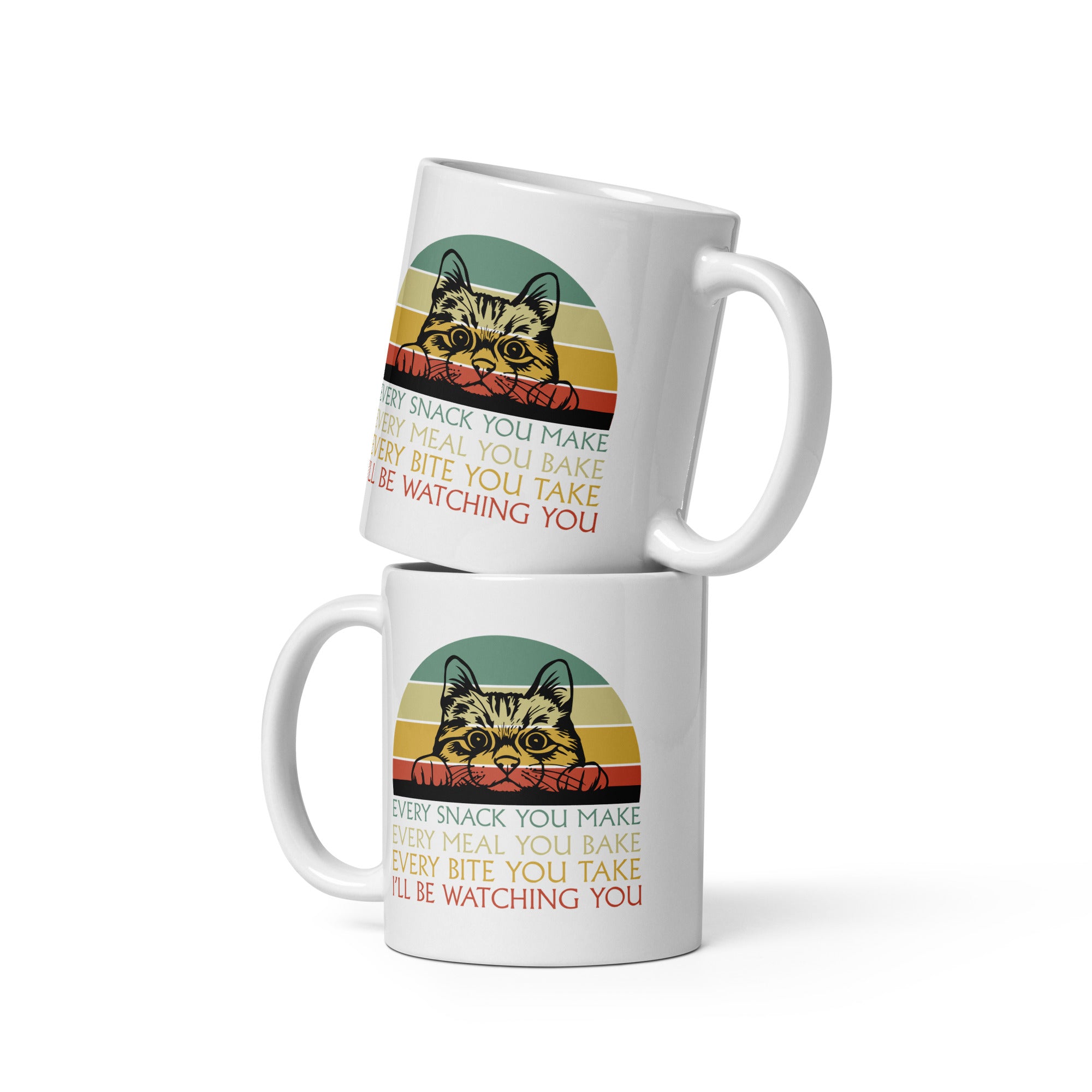 I'll Be Watching You White glossy mug