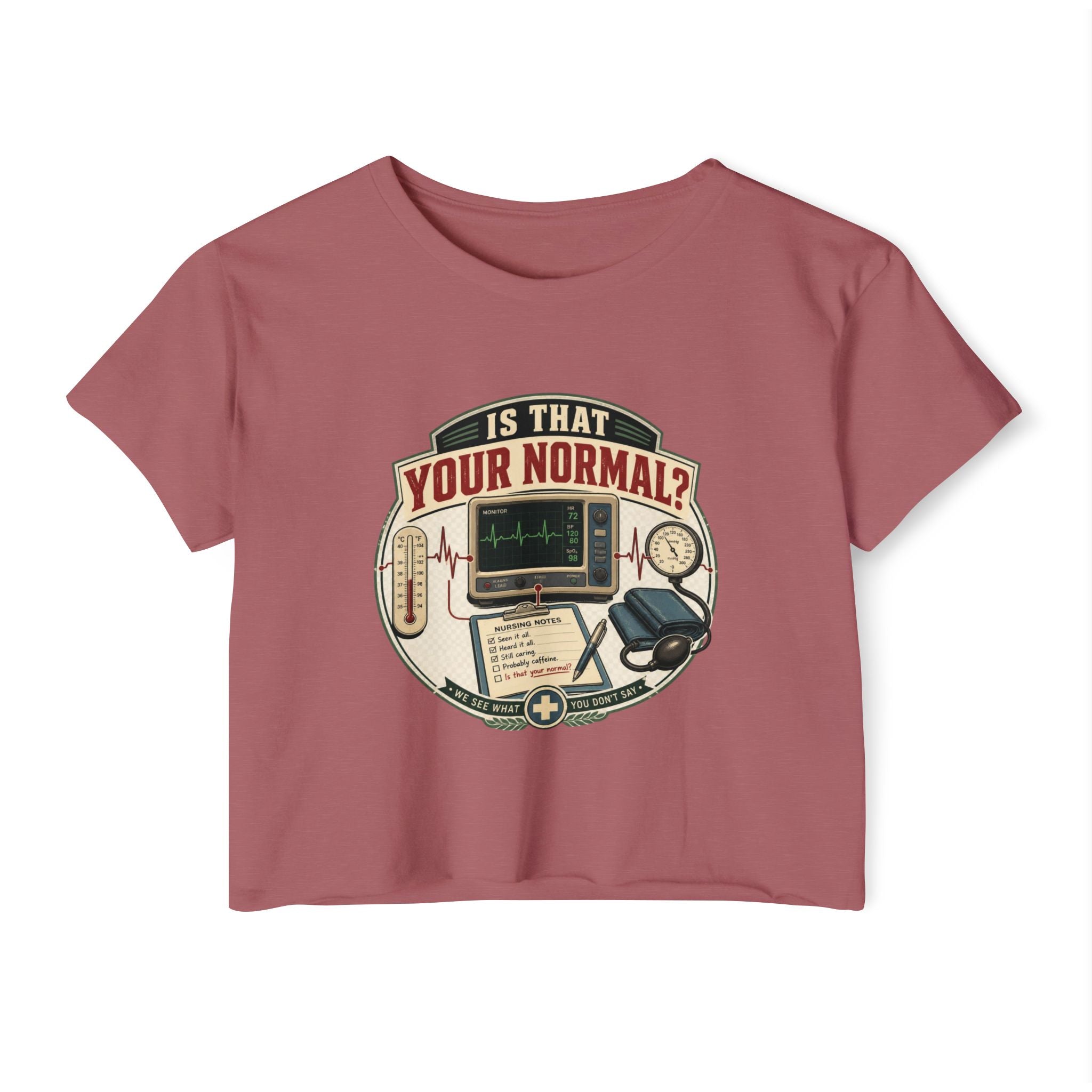 Is That Your Normal? Medical Monitor Graphic Crop Top