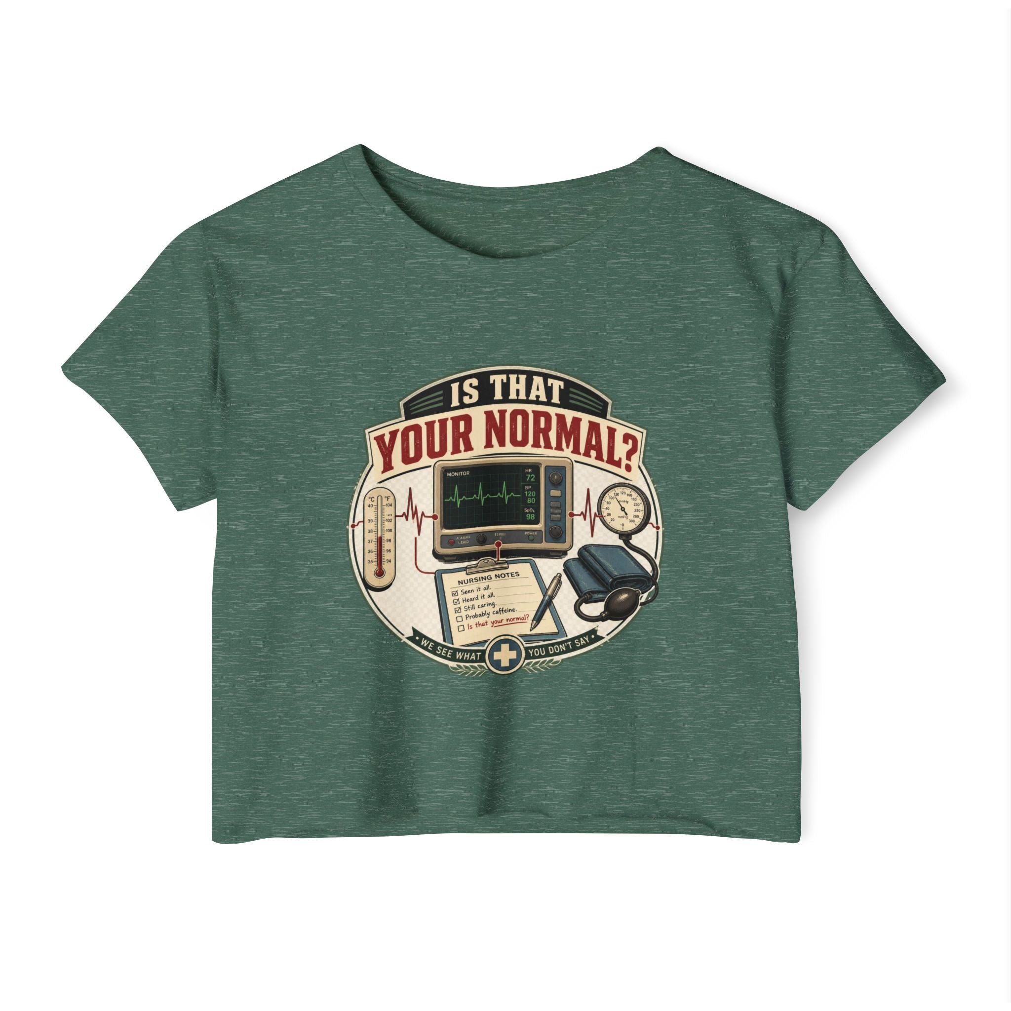 Is That Your Normal? Medical Monitor Graphic Crop Top