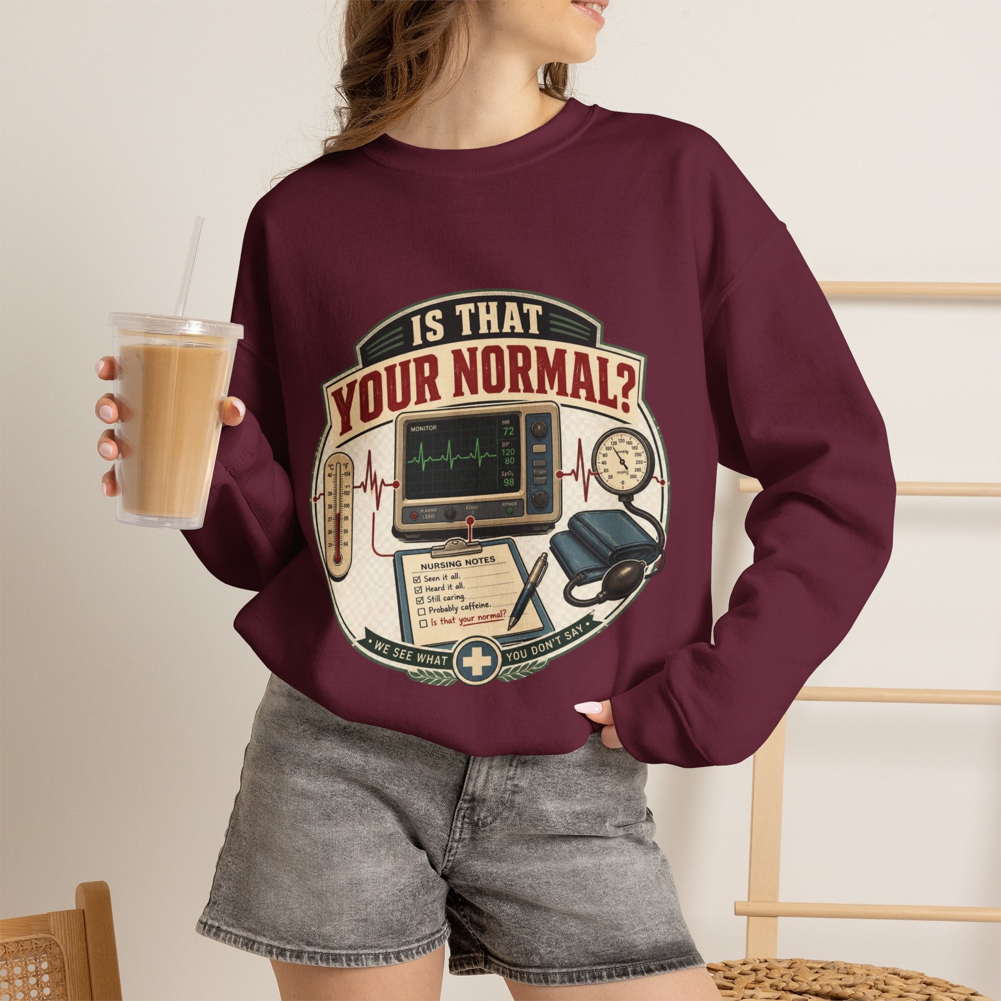 “Is That Your Normal?” Vintage Medical Tech Design Crewneck Sweatshirt