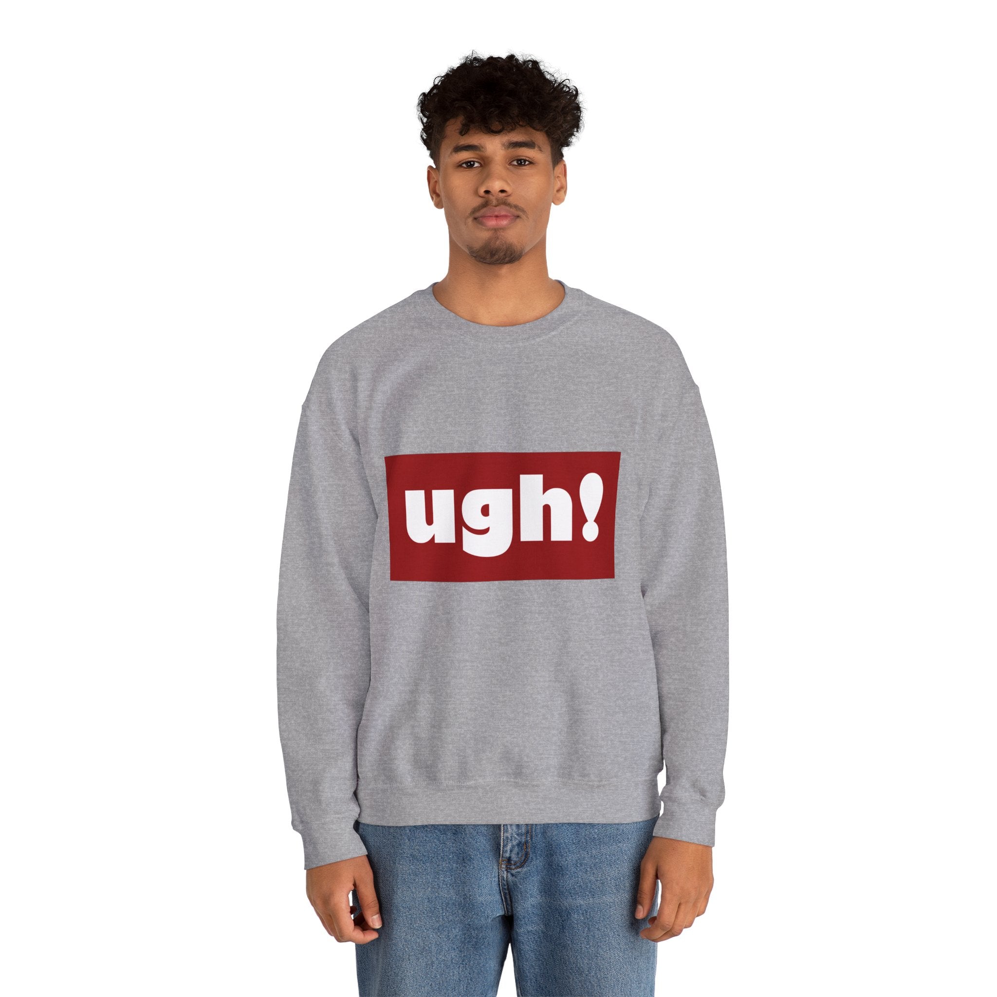 Ugh! Graphic Crewneck Sweatshirt – Casual Statement Pullover