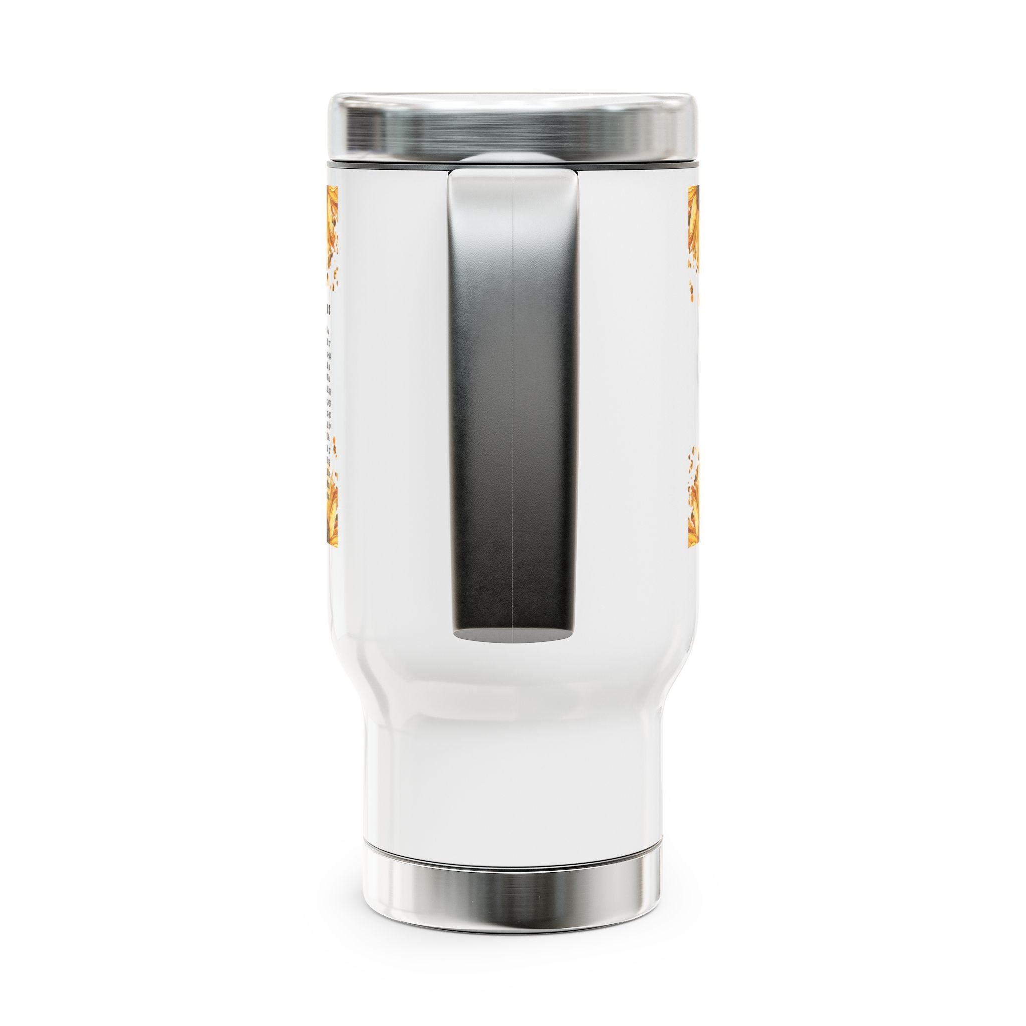 Personalized Sunflower Travel Mug – Custom Name Stainless Steel Coffee Mug with Handle, 14oz