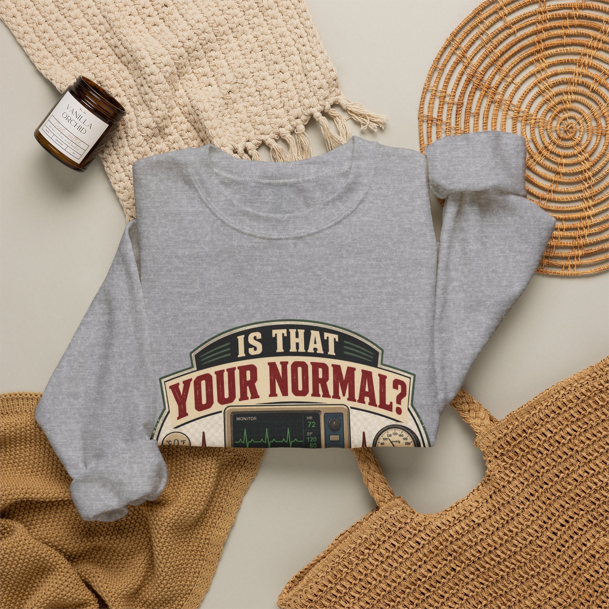 “Is That Your Normal?” Vintage Medical Tech Design Crewneck Sweatshirt