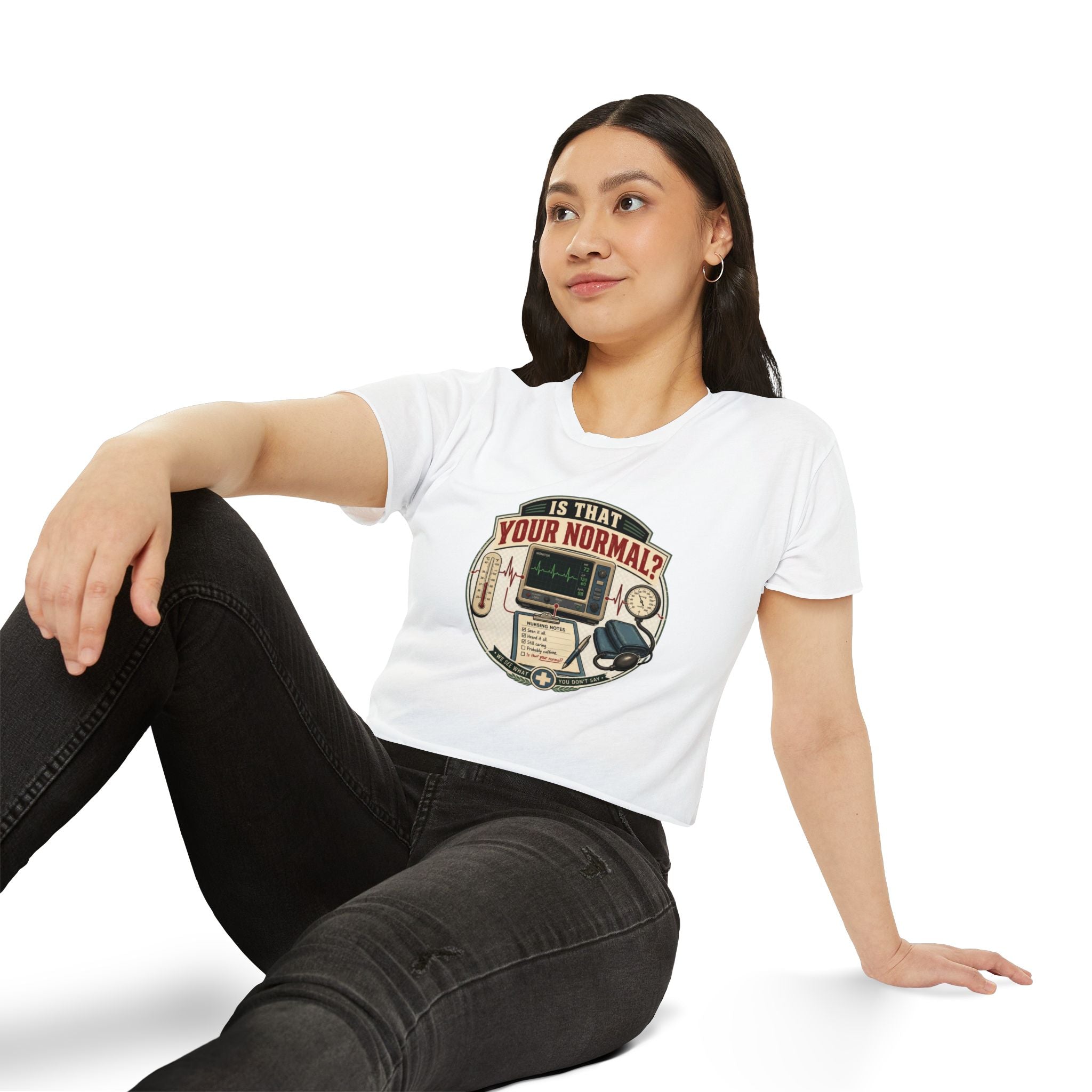 Is That Your Normal? Medical Monitor Graphic Crop Top
