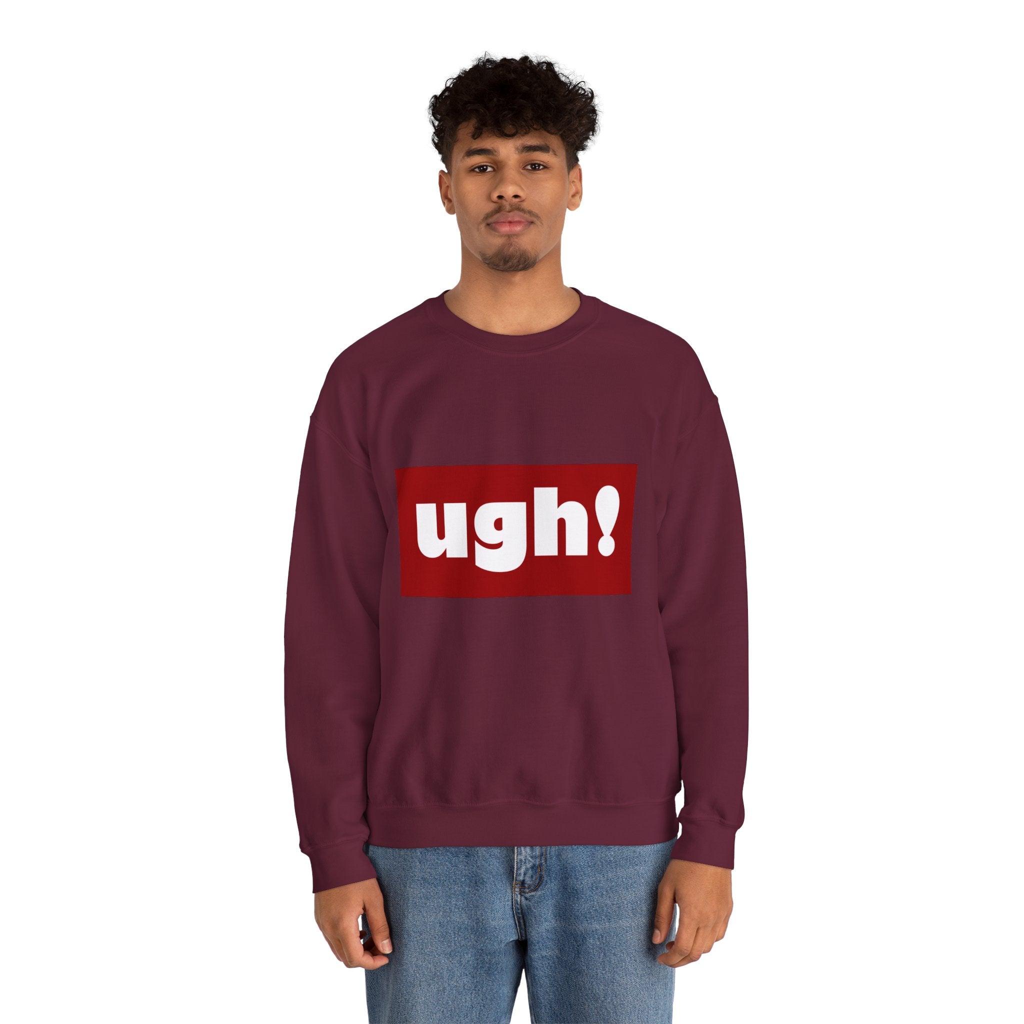 Ugh! Graphic Crewneck Sweatshirt – Casual Statement Pullover