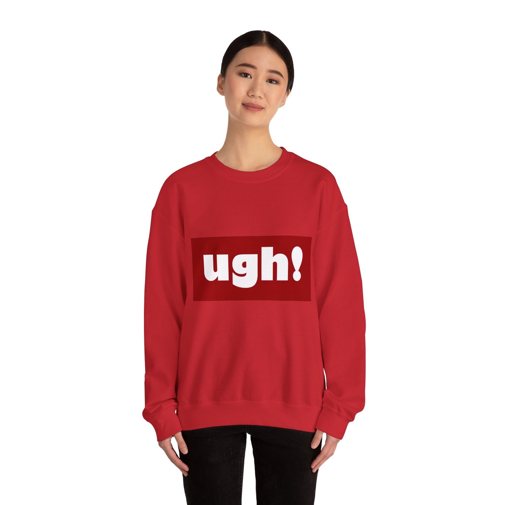 Ugh! Graphic Crewneck Sweatshirt – Casual Statement Pullover