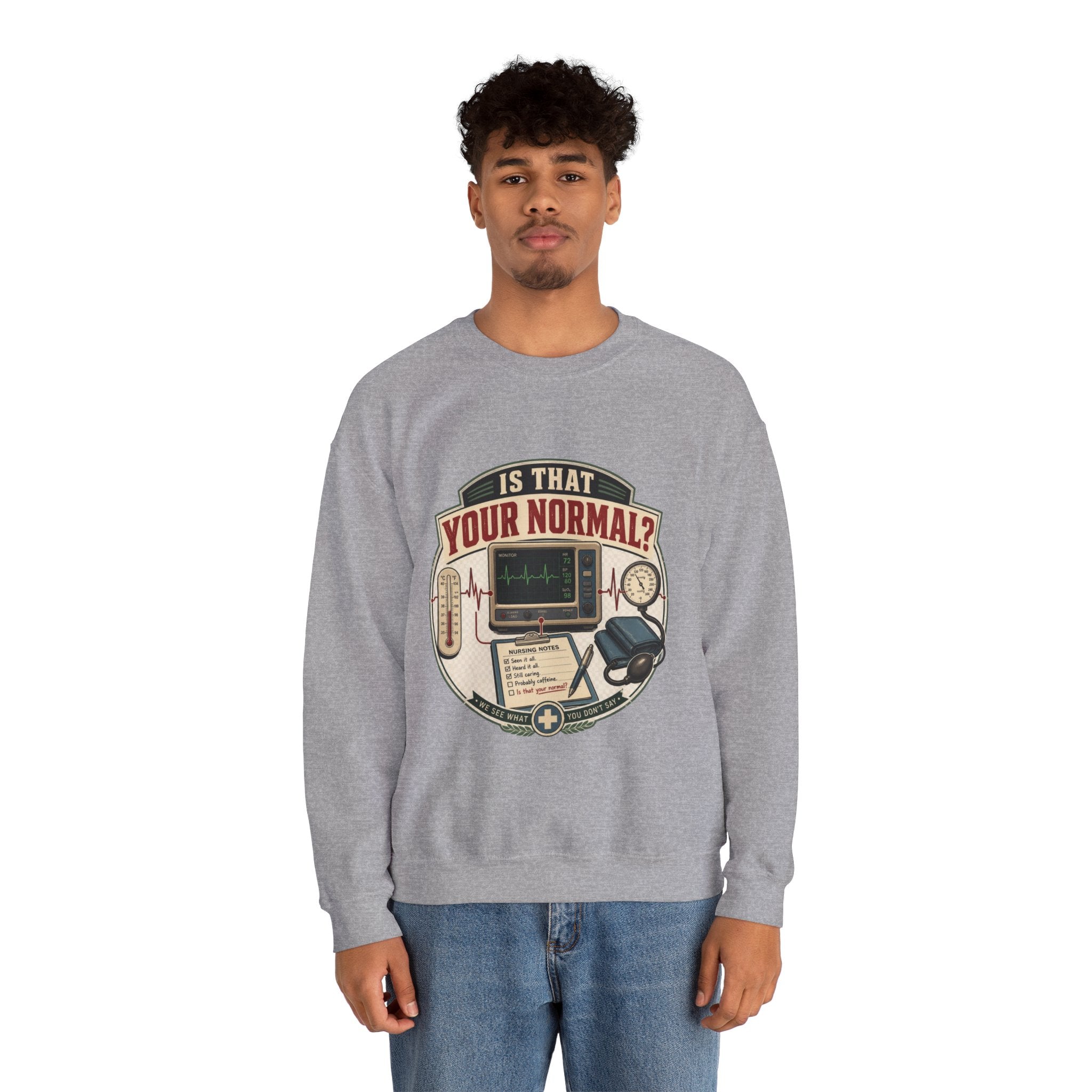 “Is That Your Normal?” Vintage Medical Tech Design Crewneck Sweatshirt