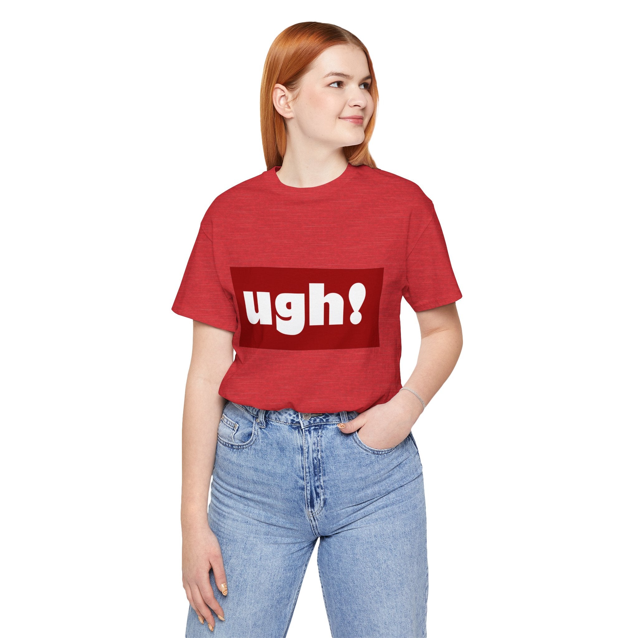 Ugh! Graphic Tee — Red Block Statement T-Shirt