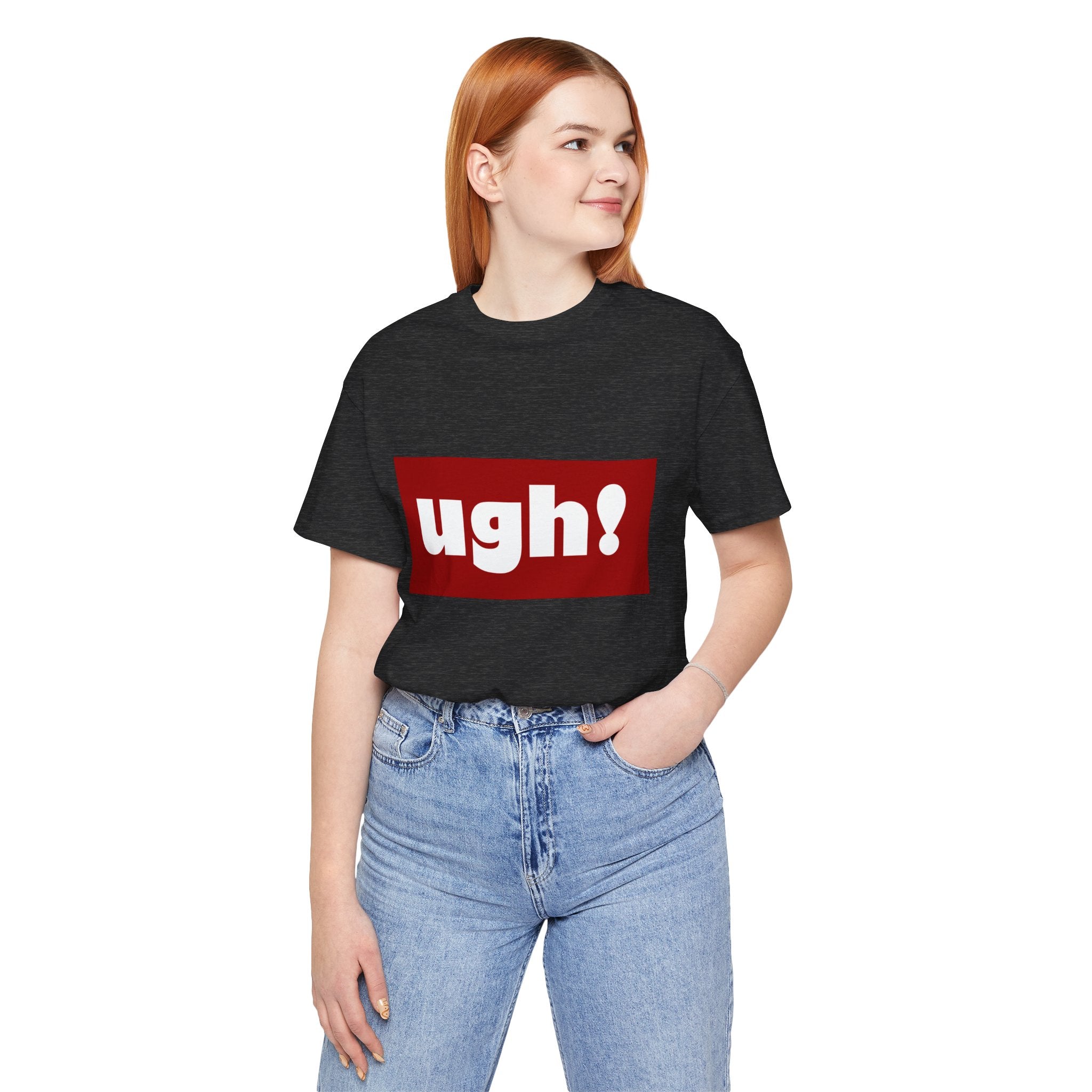 Ugh! Graphic Tee — Red Block Statement T-Shirt