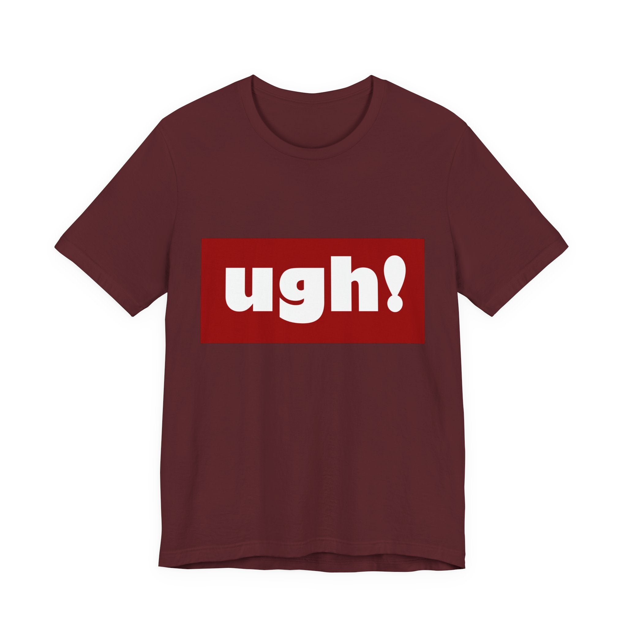 Ugh! Graphic Tee — Red Block Statement T-Shirt