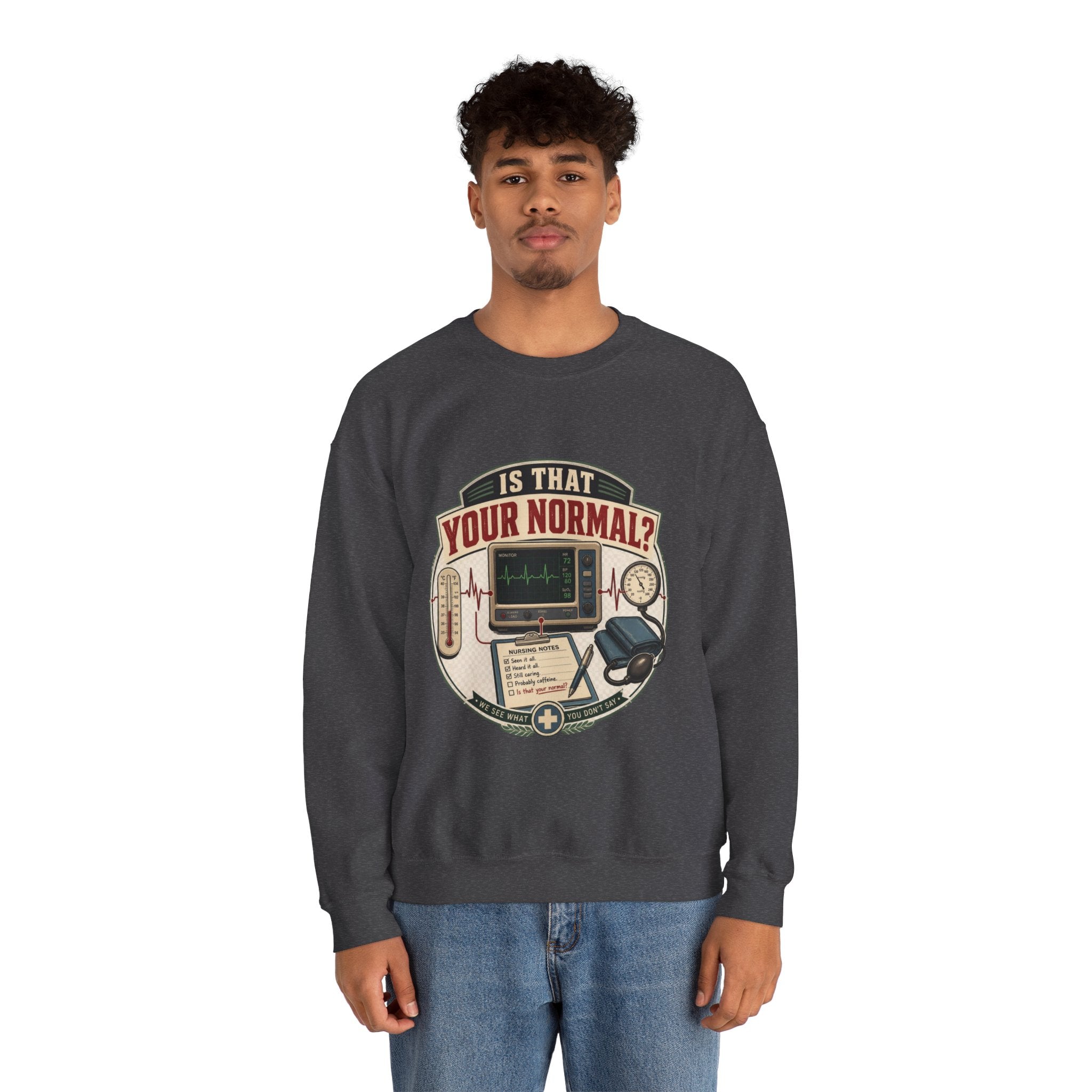 “Is That Your Normal?” Vintage Medical Tech Design Crewneck Sweatshirt