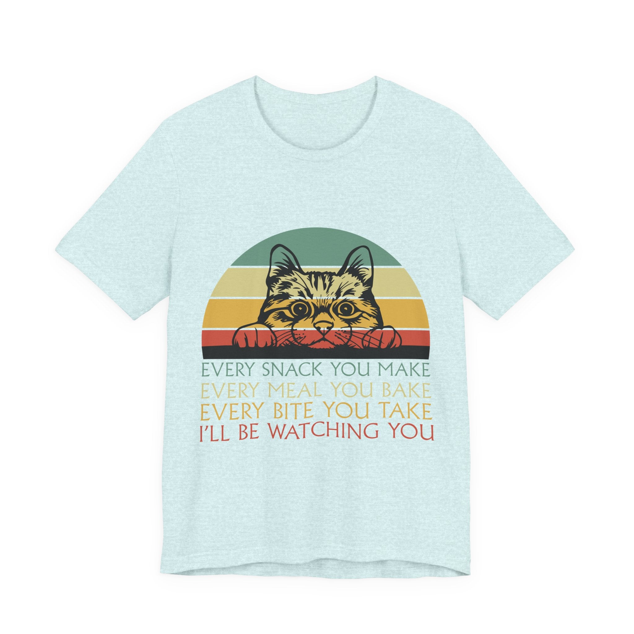 Cat Sneak Vintage Tee — “Every Snack You Make…” Retro Cat Graphic T-Shirt