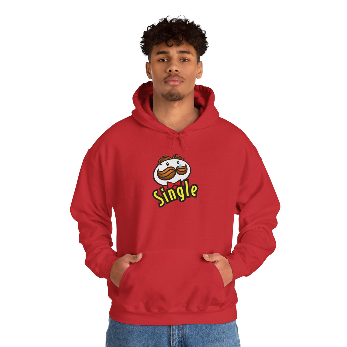 Single Pringles Mascot Hoodie — Funny Single Graphic Pullover