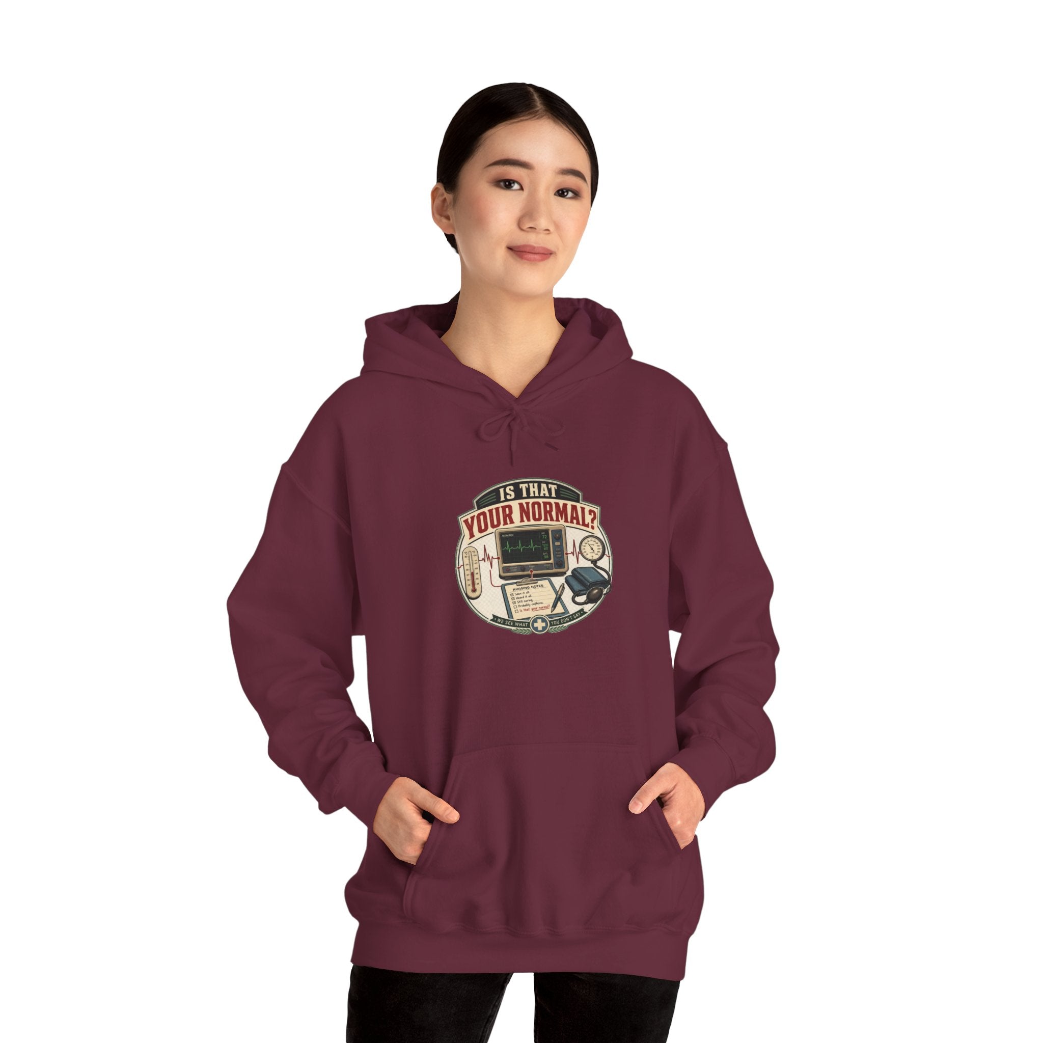 Hoodie – Retro Tech "Is That Your Normal?" Vintage Computer Graphic