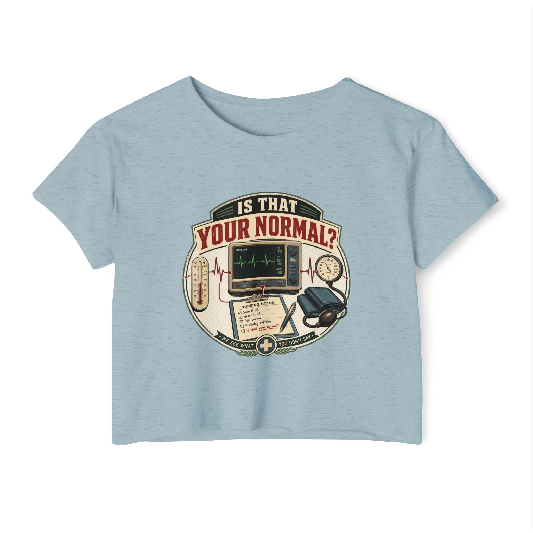 Is That Your Normal? Medical Monitor Graphic Crop Top