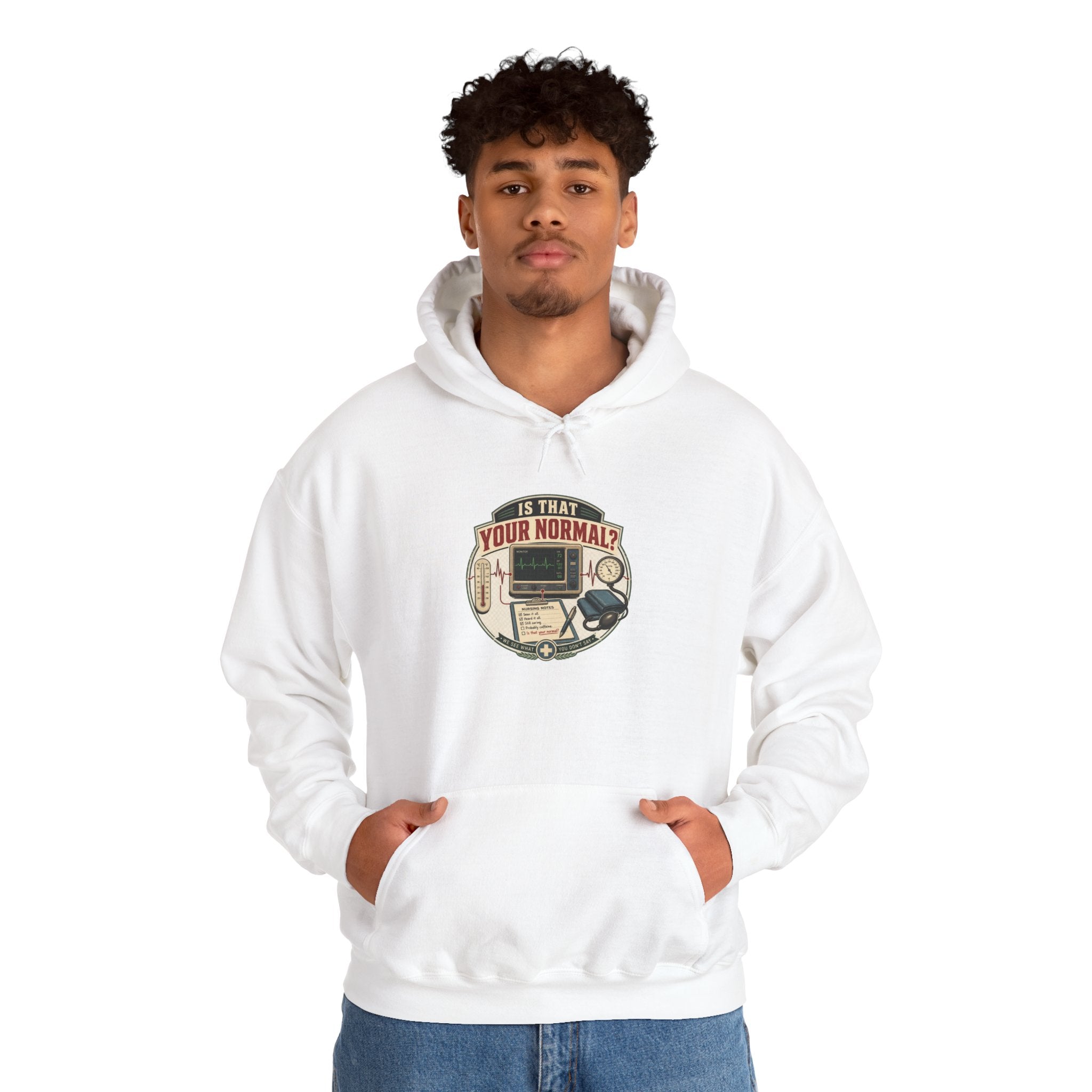Hoodie – Retro Tech "Is That Your Normal?" Vintage Computer Graphic
