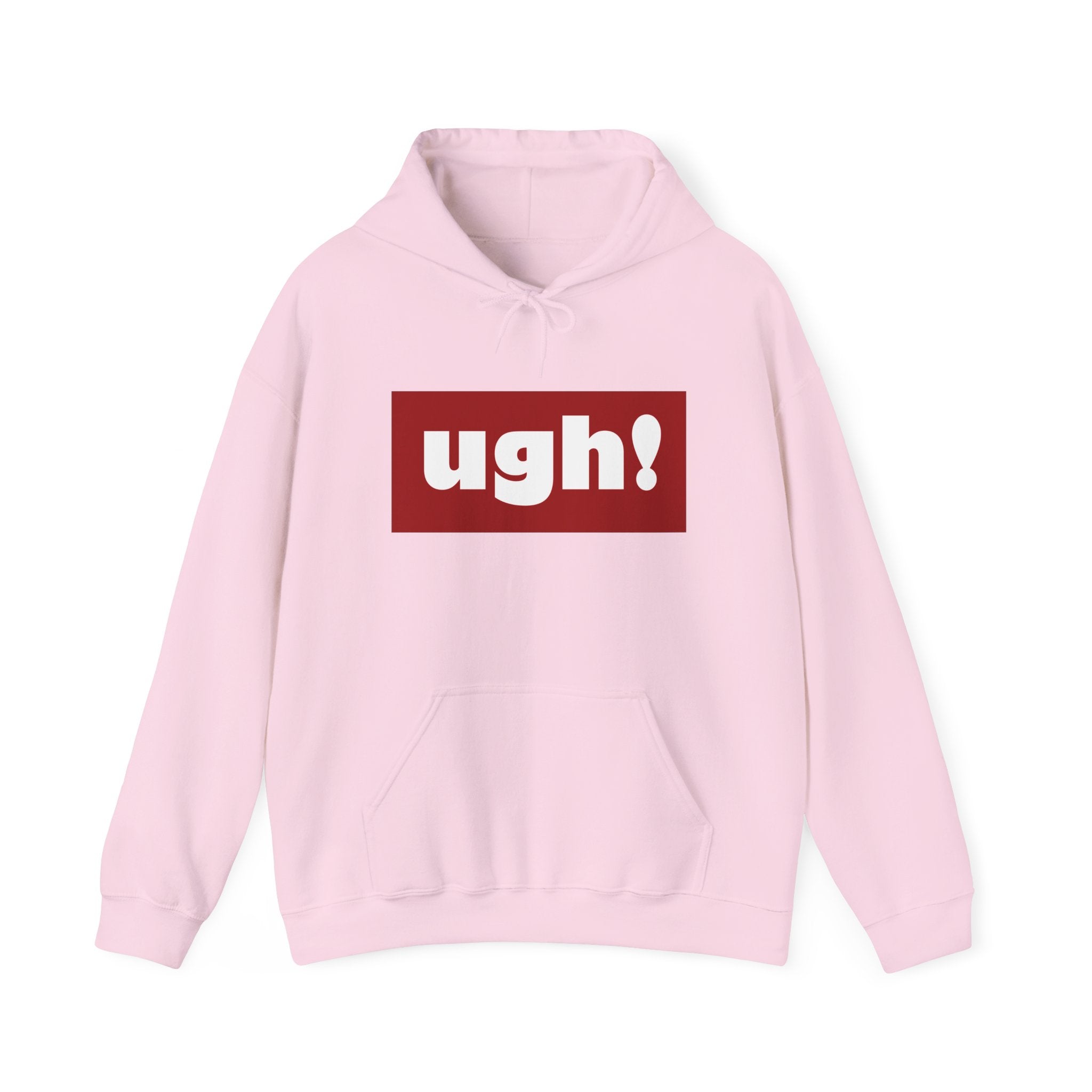 Ugh! Graphic Hoodie — Funny Minimalist Box Logo Pullover